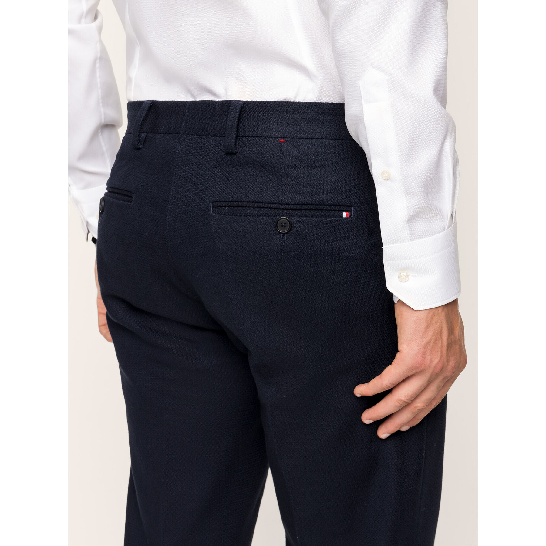 Tommy Hilfiger Tailored Текстилни панталони TT0TT05801 Тъмносин Slim Fit - Pepit.bg