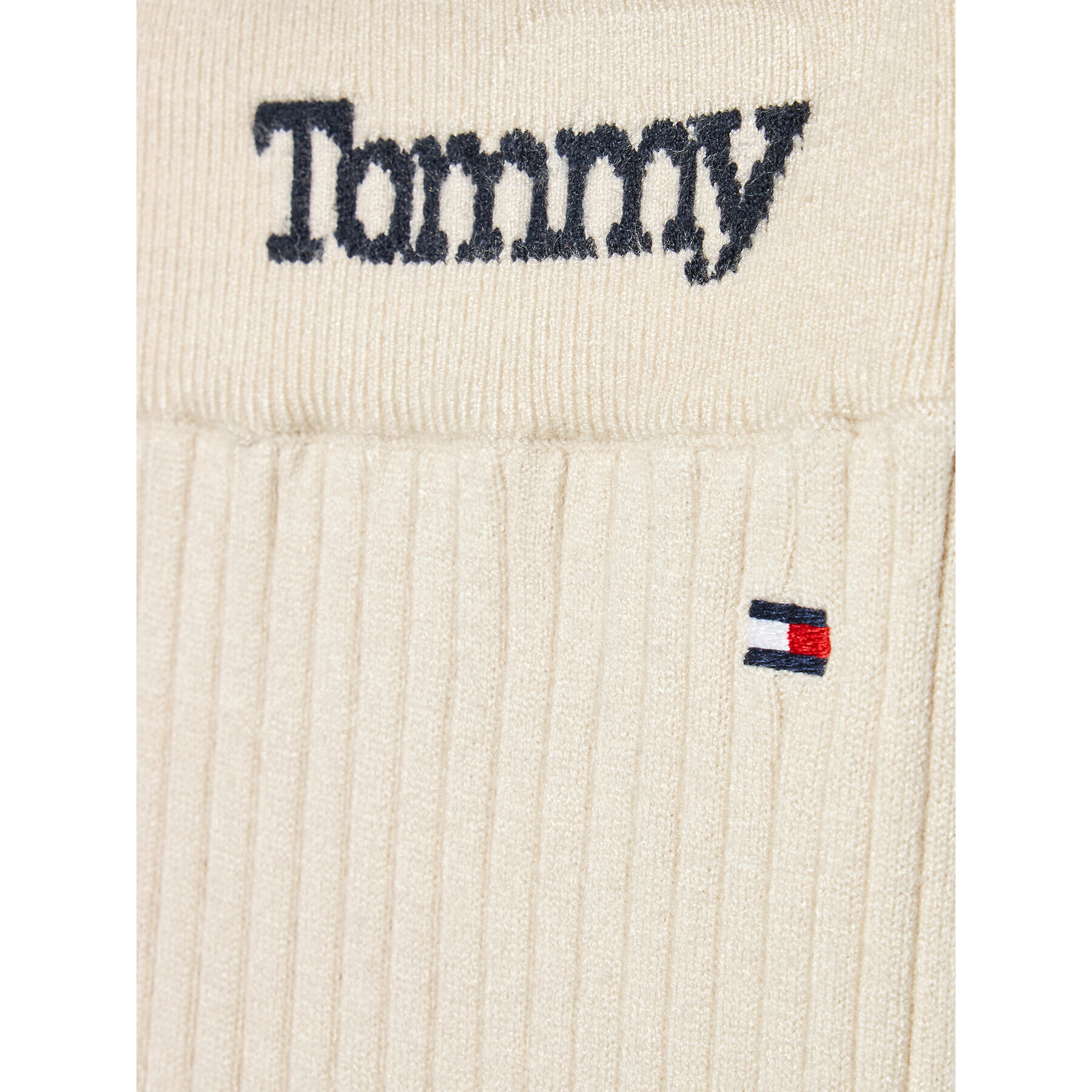 Tommy Hilfiger Текстилни панталони Comfy Rib Essential KG0KG07069 D Бежов Regular Fit - Pepit.bg