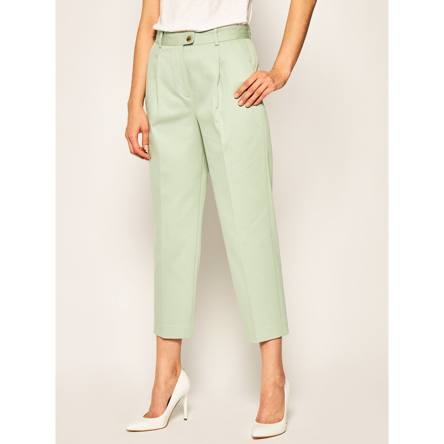 Tommy Hilfiger Текстилни панталони WW0WW27278 Зелен Regular Fit - Pepit.bg
