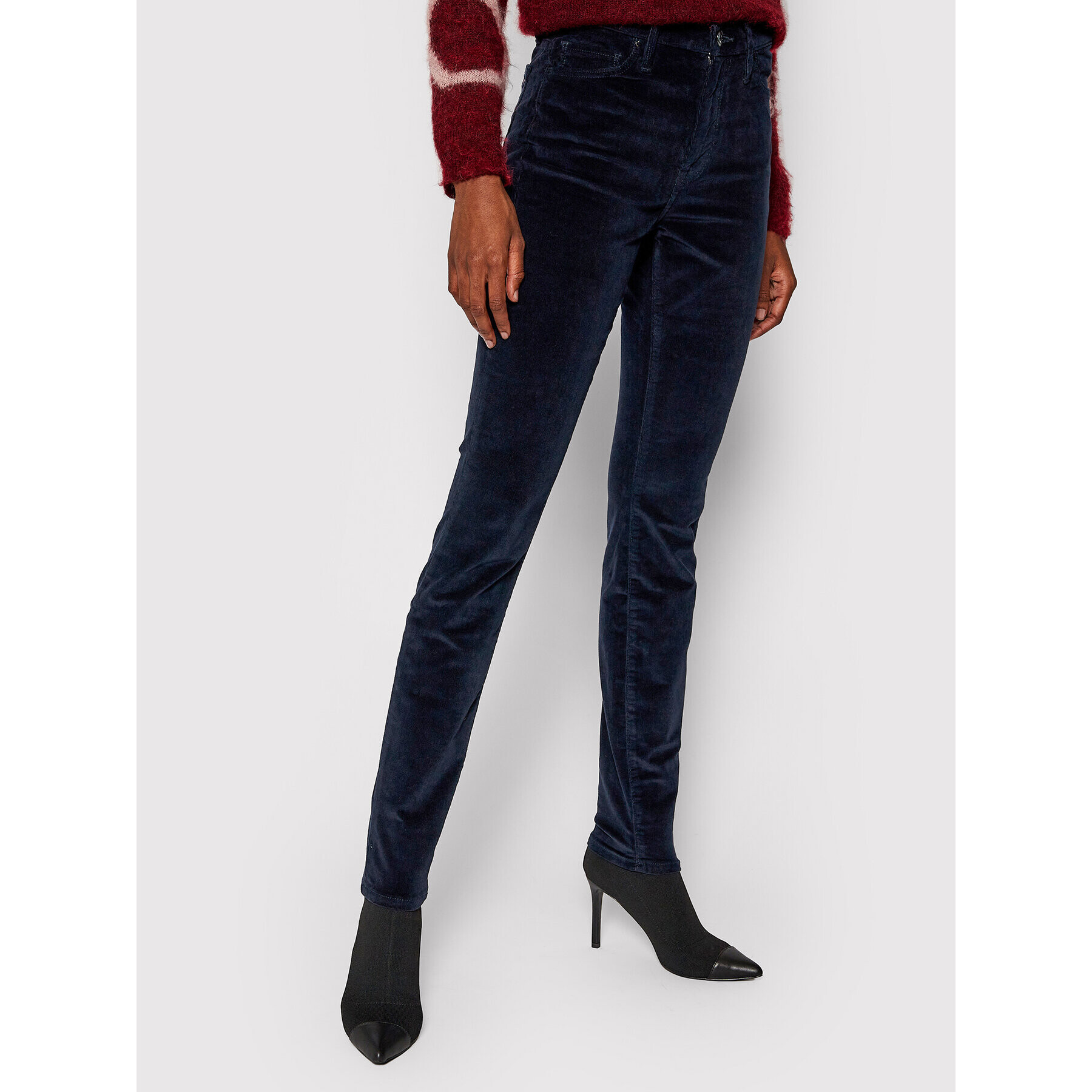 Tommy Hilfiger Текстилни панталони WW0WW30044 Тъмносин Skinny Fit - Pepit.bg