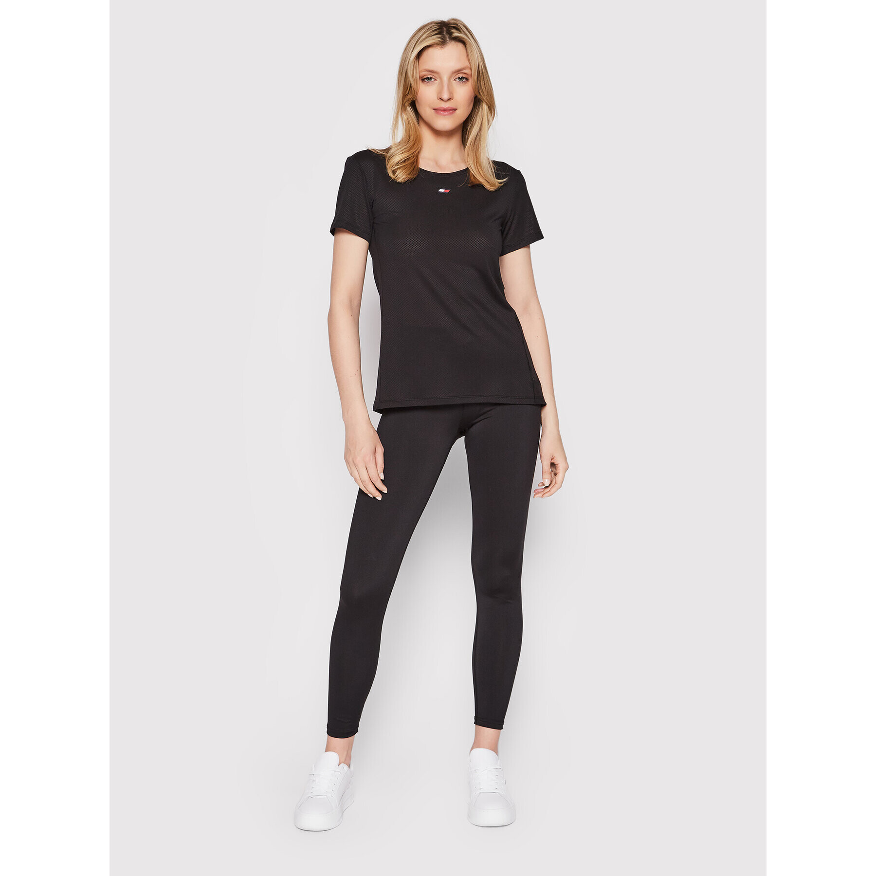Tommy Hilfiger Тениска от техническо трико S10S101341 Черен Regular Fit - Pepit.bg