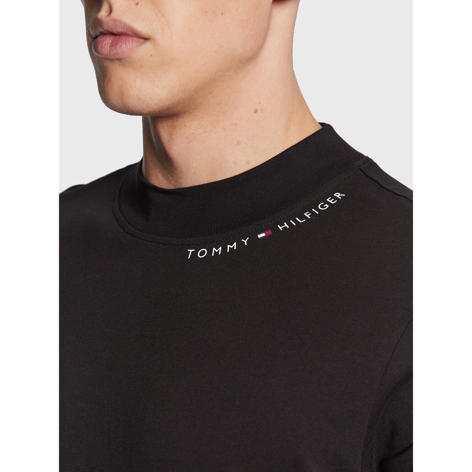 Tommy Hilfiger Тениска с дълъг ръкав Multi Placement MW0MW22496 Черен Regular Fit - Pepit.bg