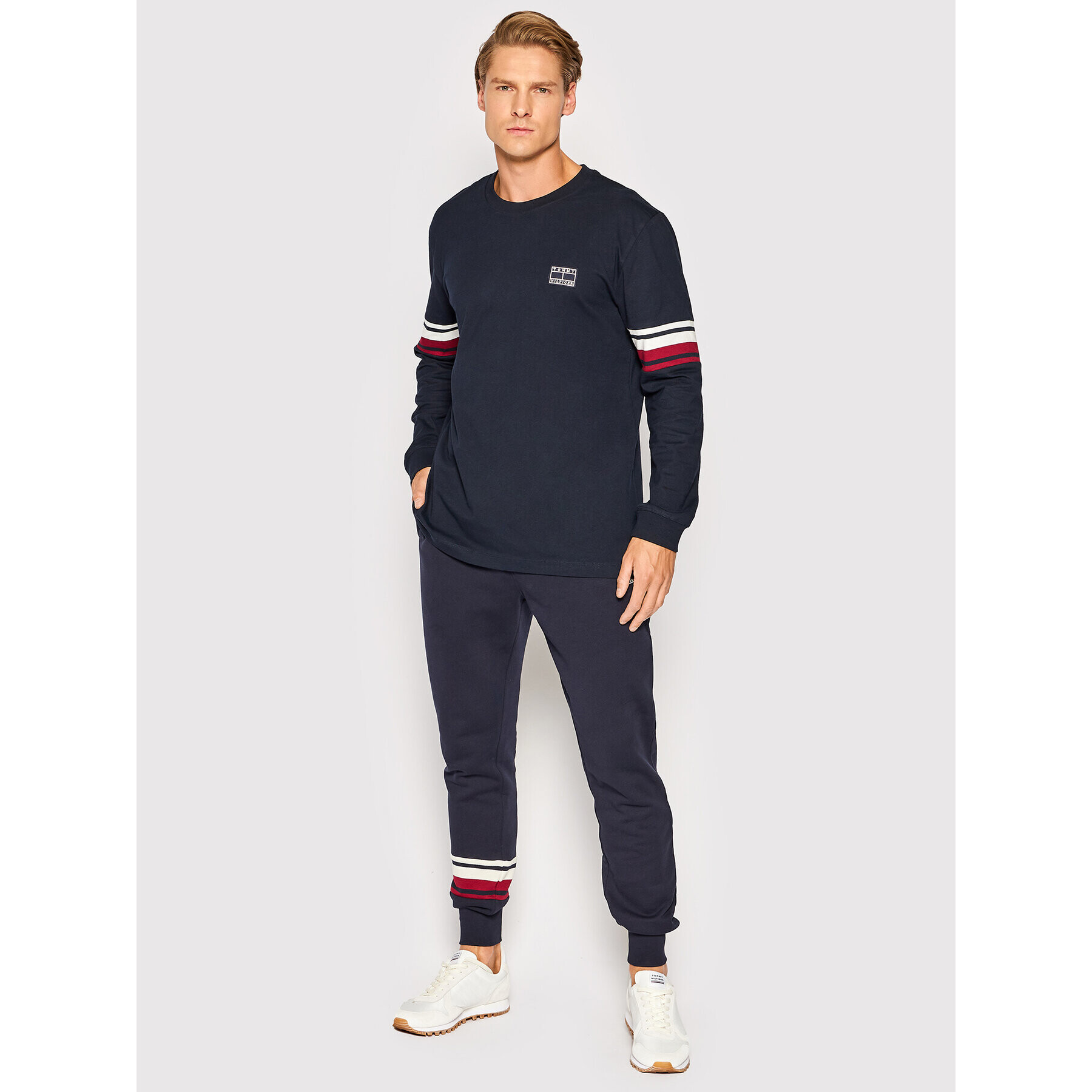 Tommy Hilfiger Тениска с дълъг ръкав MW0MW25953 Тъмносин Regular Fit - Pepit.bg