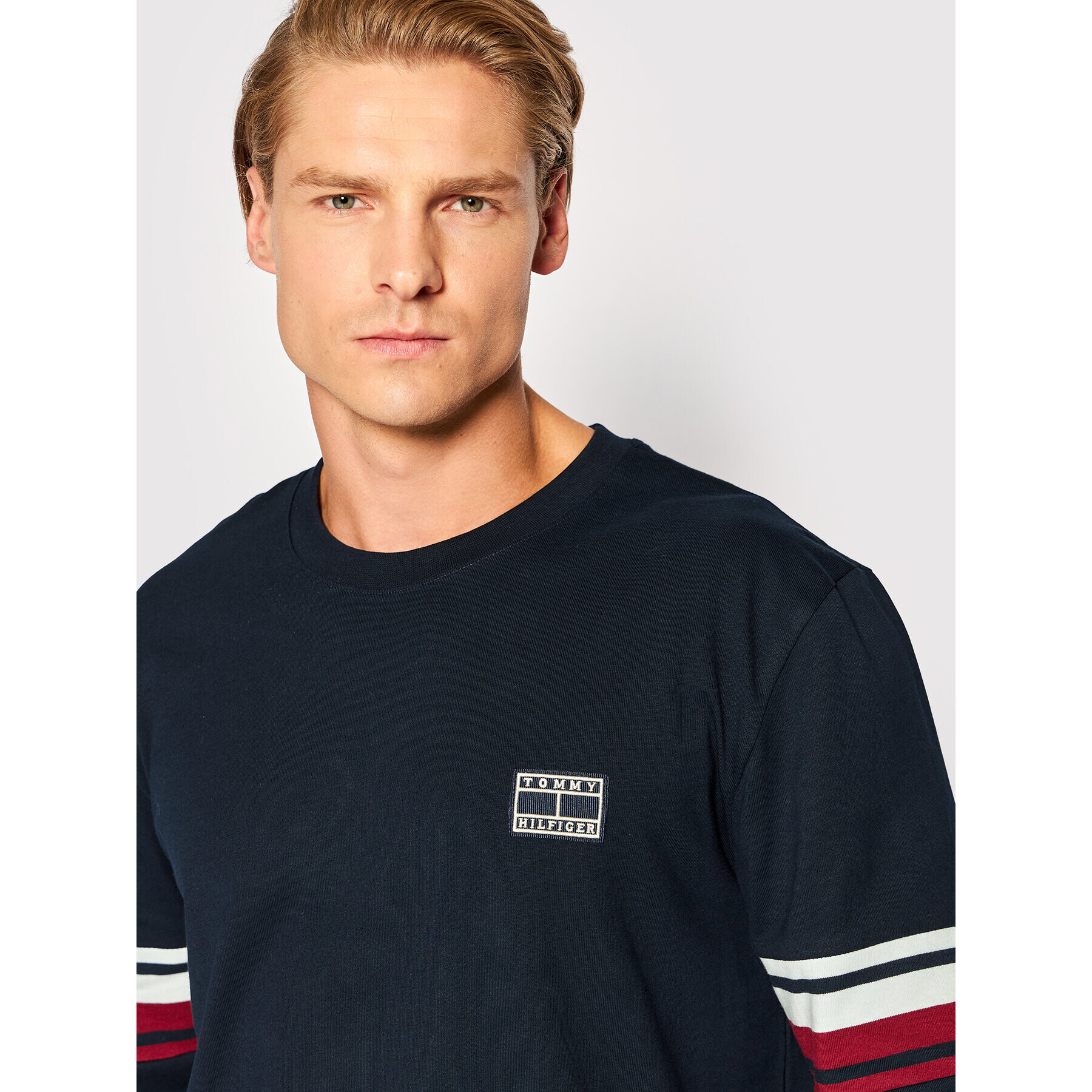 Tommy Hilfiger Тениска с дълъг ръкав MW0MW25953 Тъмносин Regular Fit - Pepit.bg