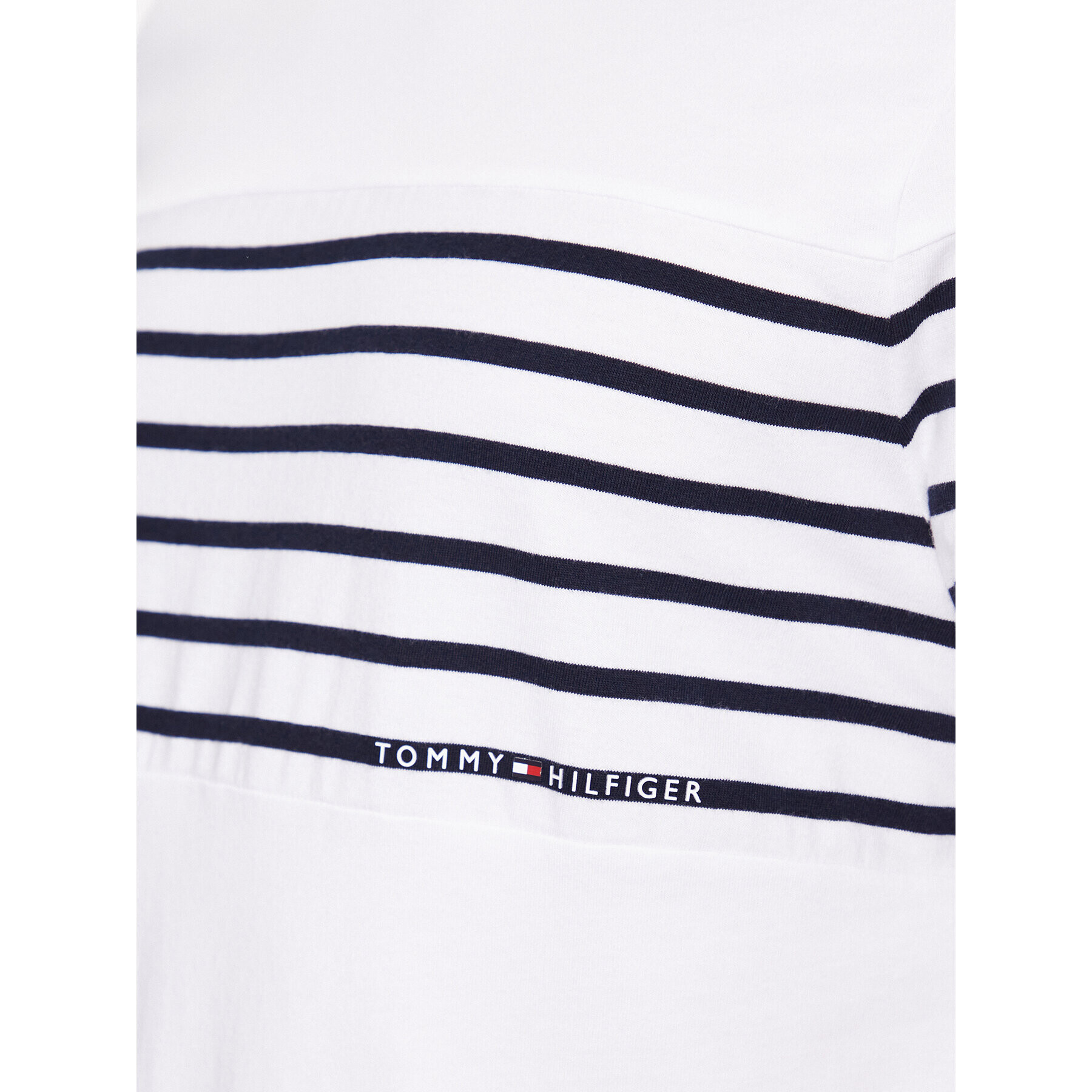 Tommy Hilfiger Тениска с дълъг ръкав Placement Striped MW0MW30062 Бял Regular Fit - Pepit.bg