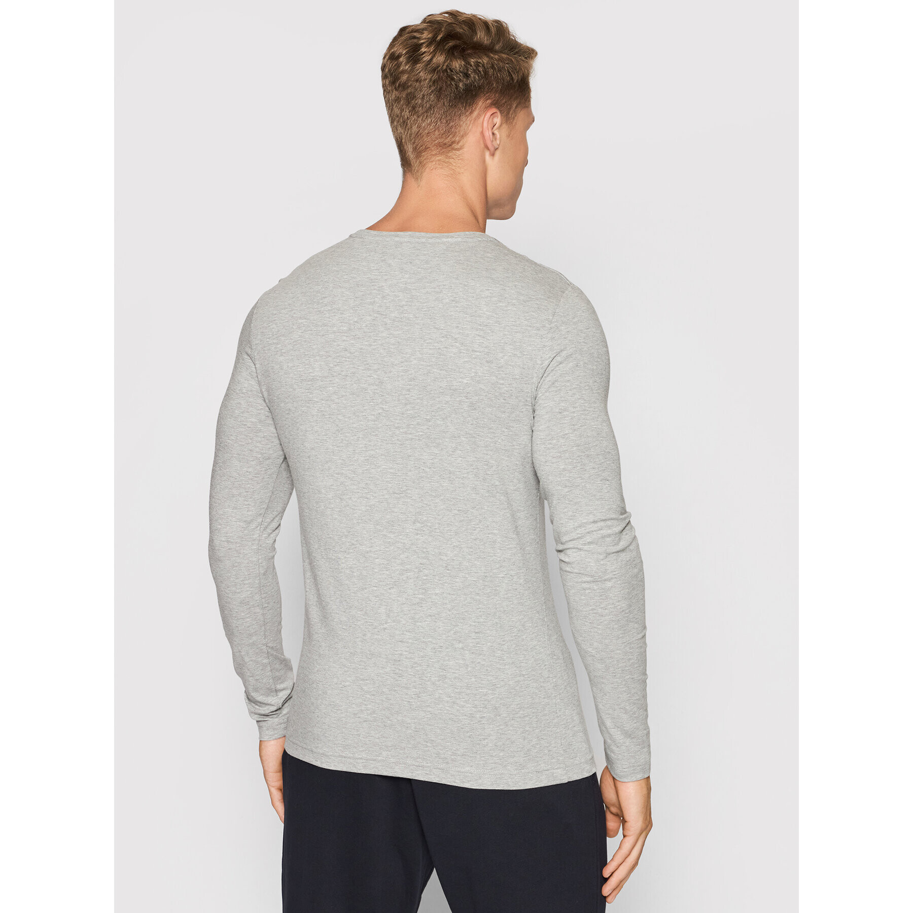 Tommy Hilfiger Тениска с дълъг ръкав Stretch Long Sleeve MWW0MW1080 Сив Slim Fit - Pepit.bg