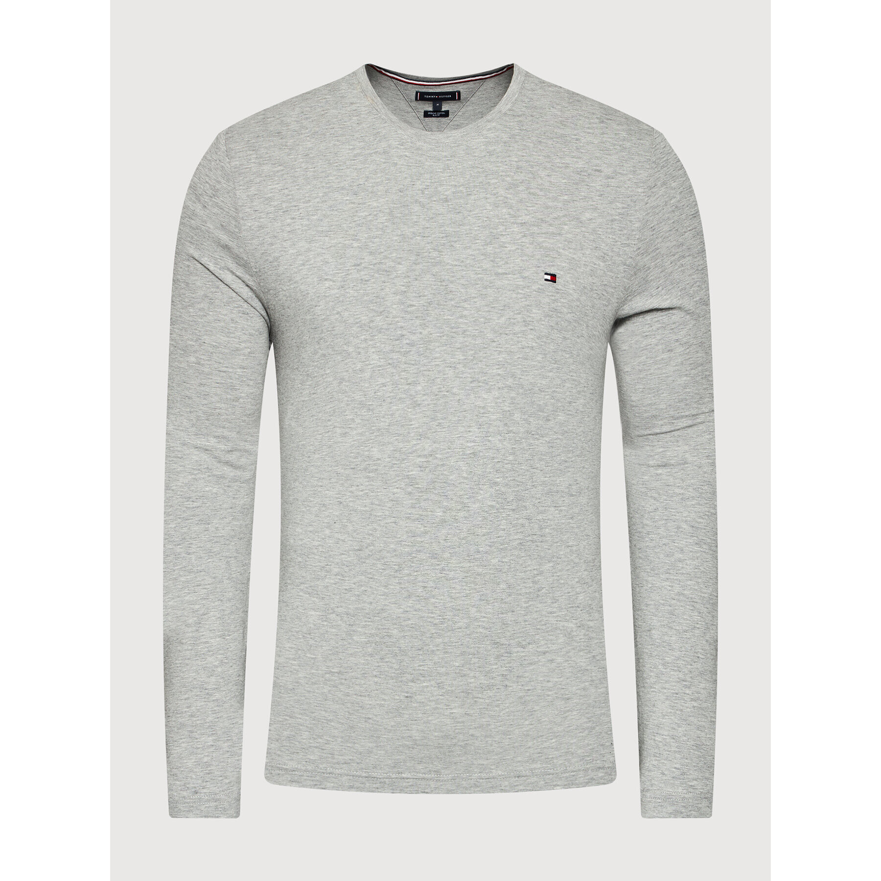 Tommy Hilfiger Тениска с дълъг ръкав Stretch Long Sleeve MWW0MW1080 Сив Slim Fit - Pepit.bg