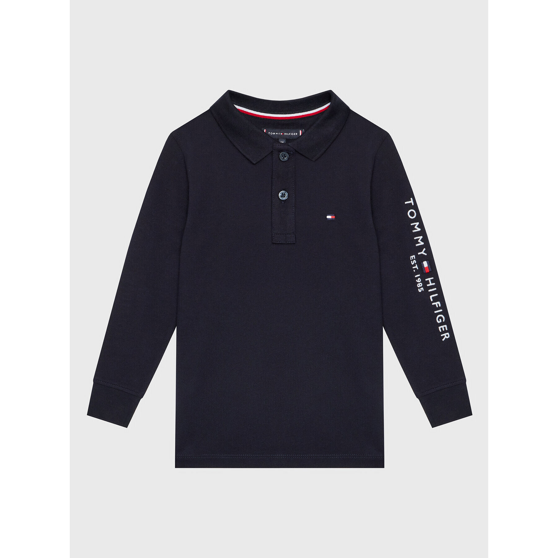 Tommy Hilfiger Тениска с яка и копчета Essential KB0KB07729 M Тъмносин Regular Fit - Pepit.bg