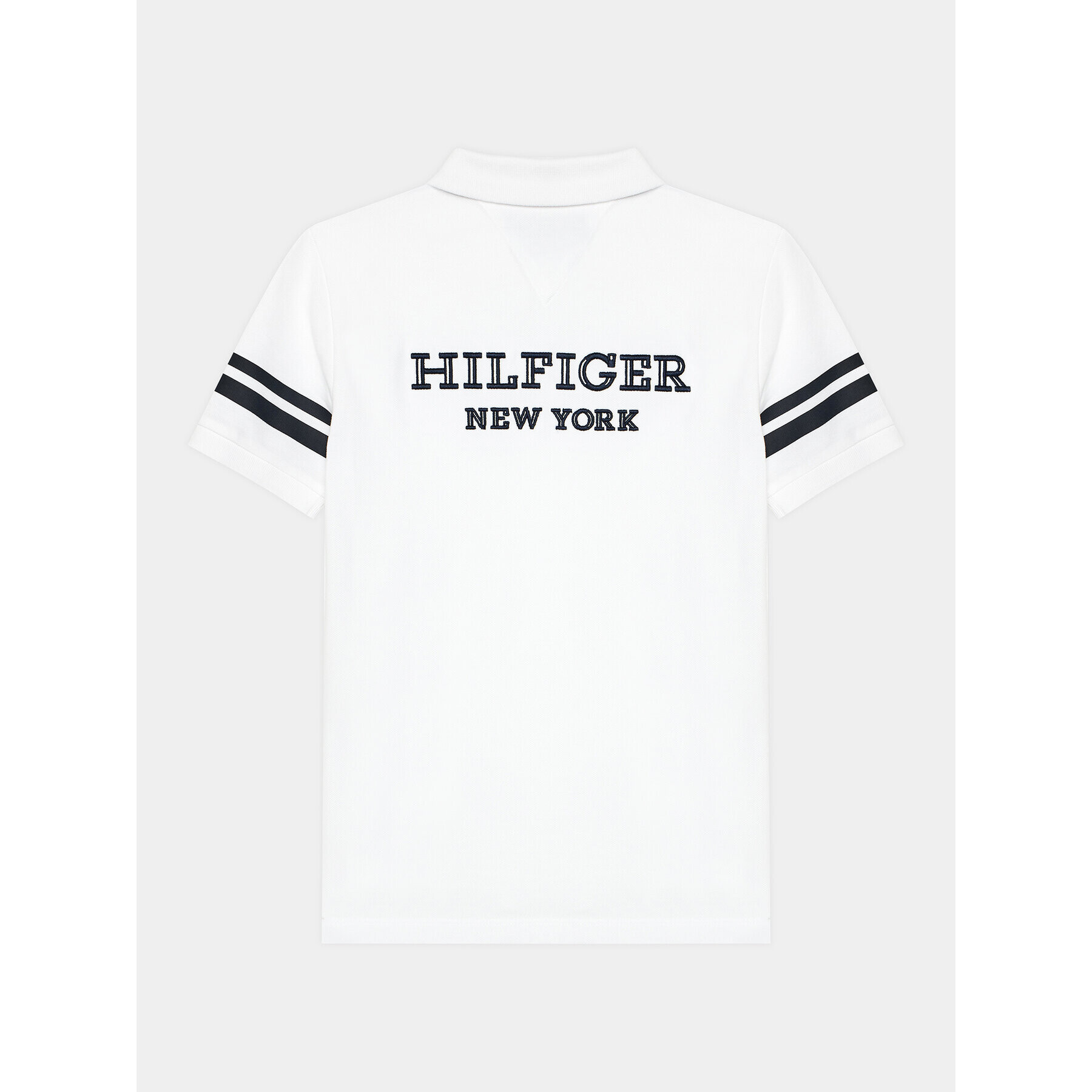 Tommy Hilfiger Тениска с яка и копчета Monotype KB0KB08882 D Бял Regular Fit - Pepit.bg