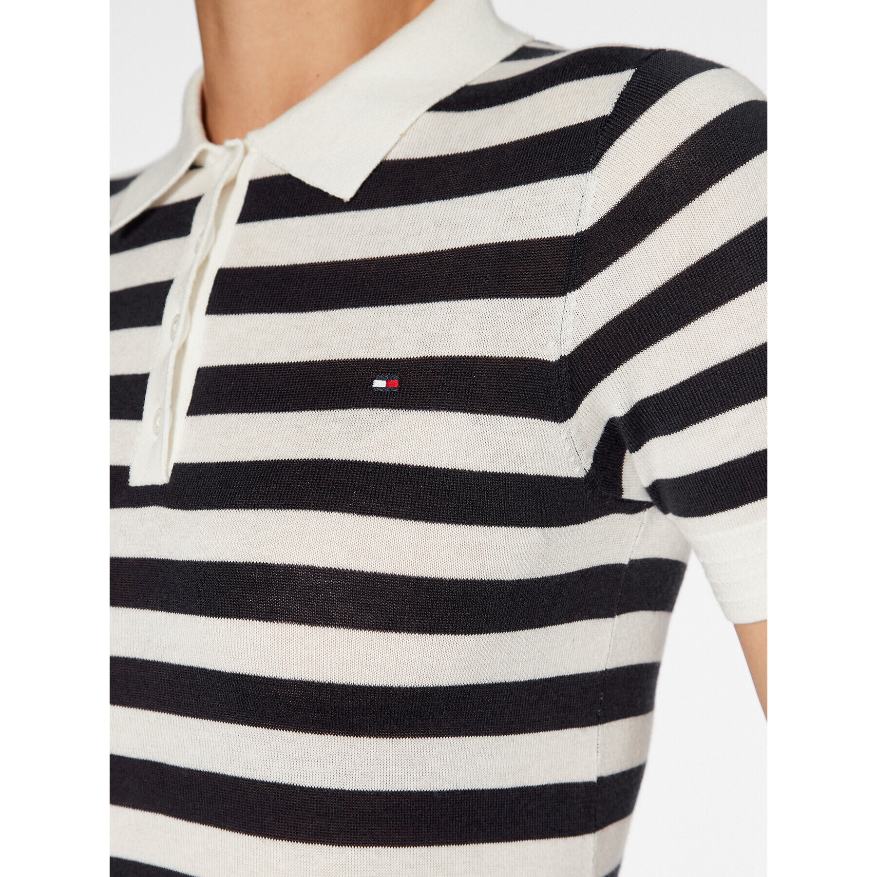 Tommy Hilfiger Тениска с яка и копчета WW0WW37937 Тъмносин Regular Fit - Pepit.bg