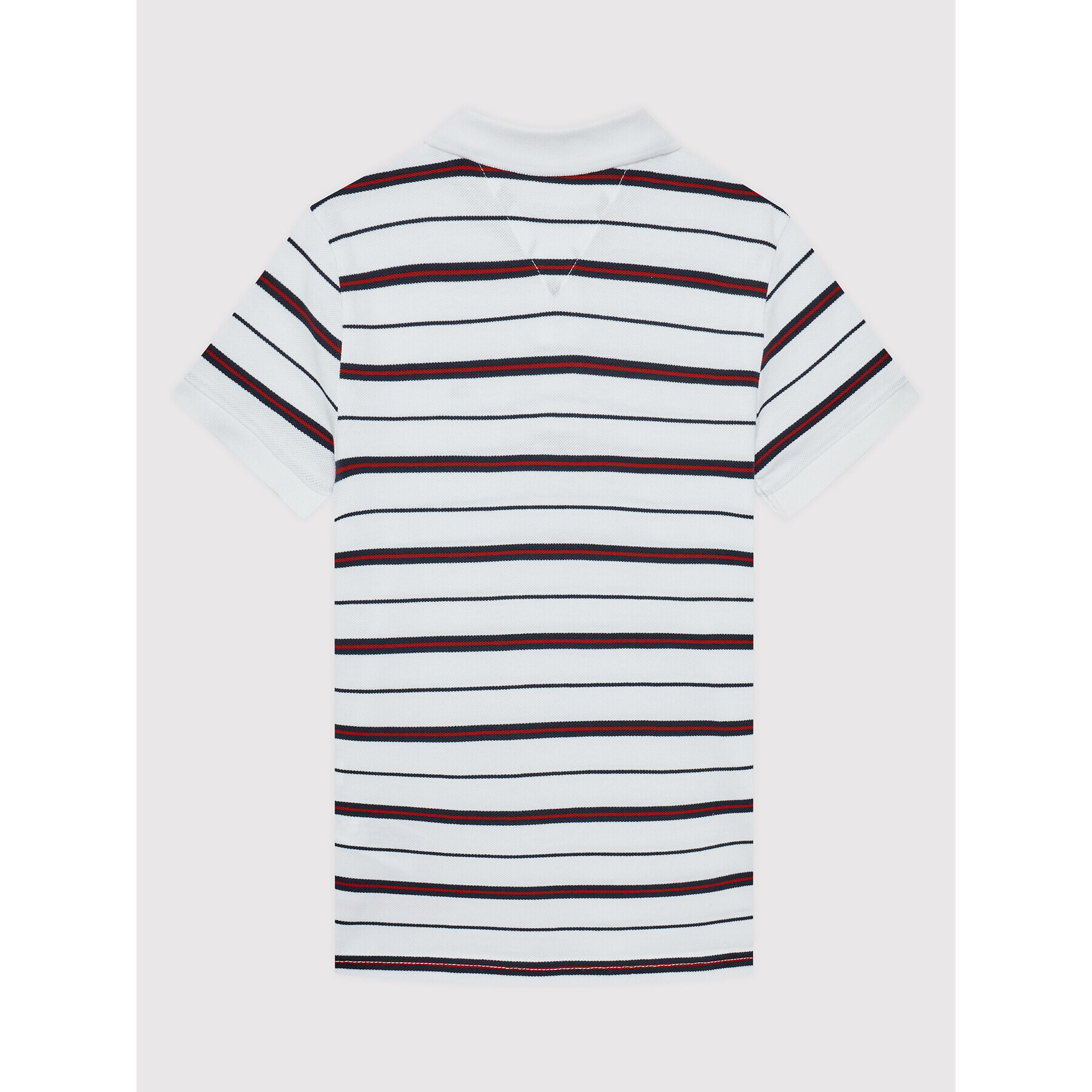 Tommy Hilfiger Тениска с яка и копчета Branted Td Stripe KB0KB07369 D Бял Regular Fit - Pepit.bg