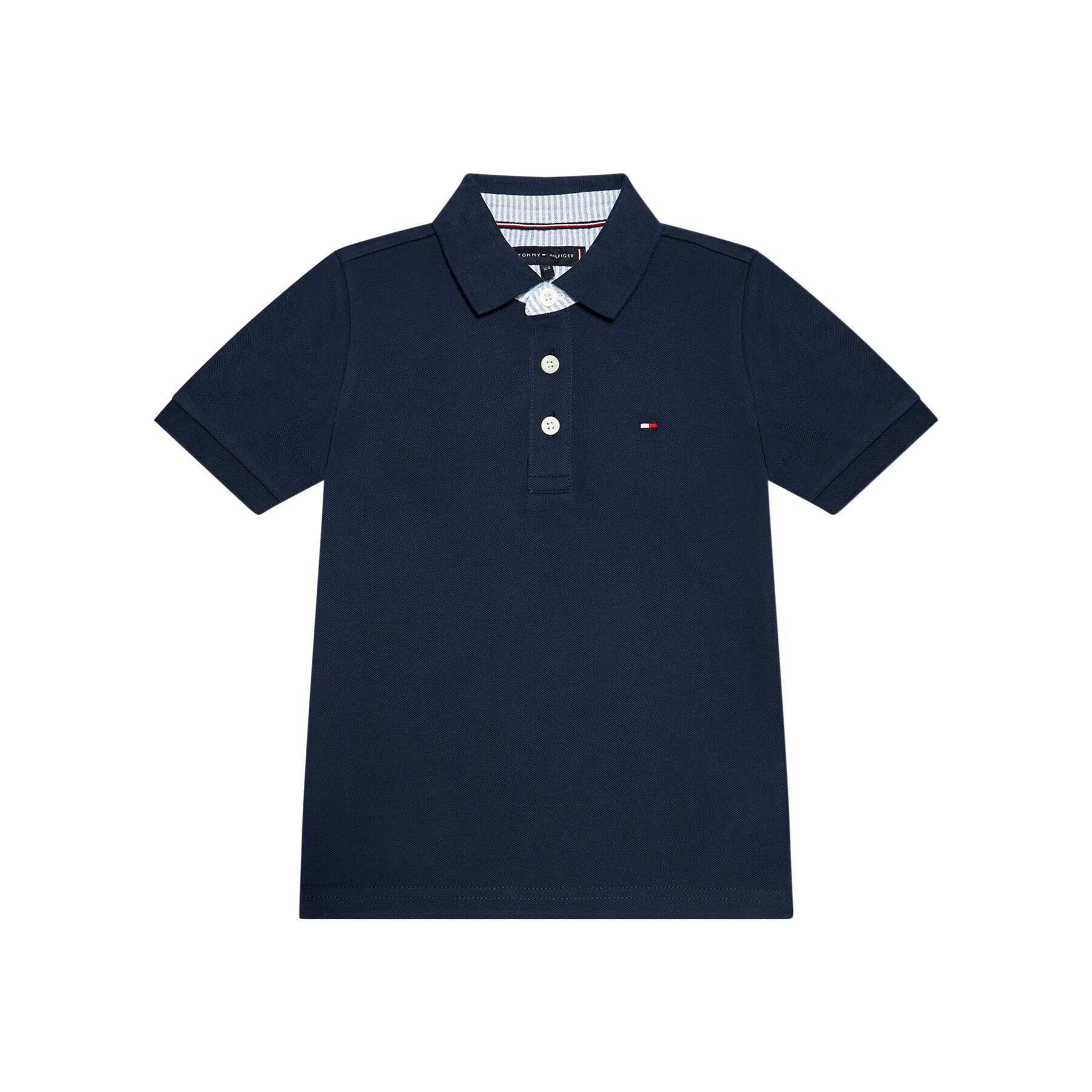 Tommy Hilfiger Тениска с яка и копчета Ithaca KB0KB06547 M Тъмносин Regular Fit - Pepit.bg