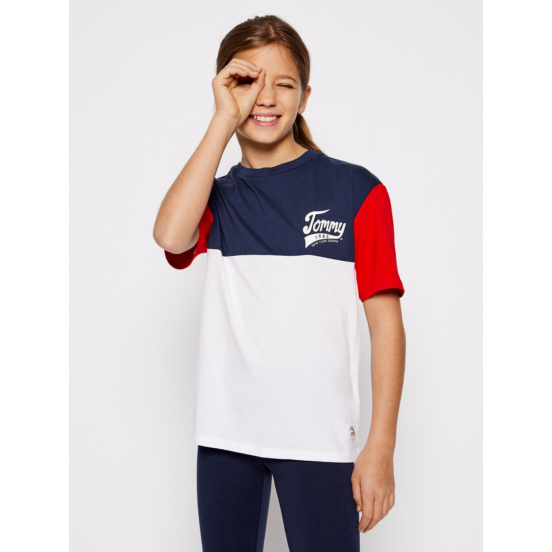 Tommy Hilfiger Тишърт 1985 Colourblock Tee KG0KG04959 D Цветен Regular Fit - Pepit.bg