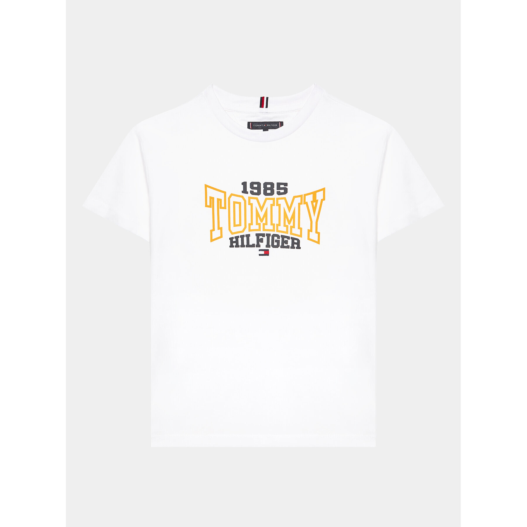 Tommy Hilfiger Тишърт 1985 KB0KB08323 D Бял Regular Fit - Pepit.bg
