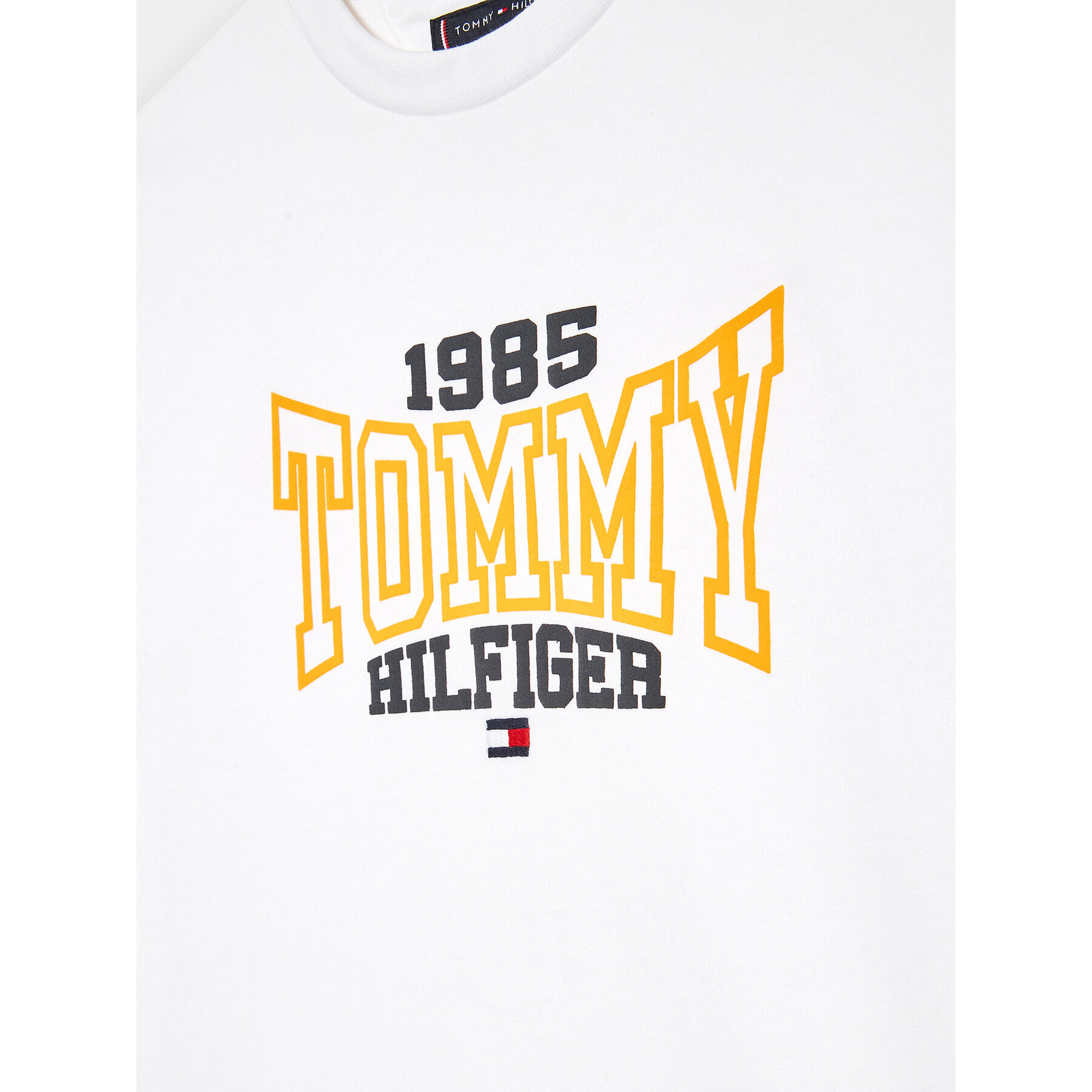 Tommy Hilfiger Тишърт 1985 KB0KB08323 D Бял Regular Fit - Pepit.bg