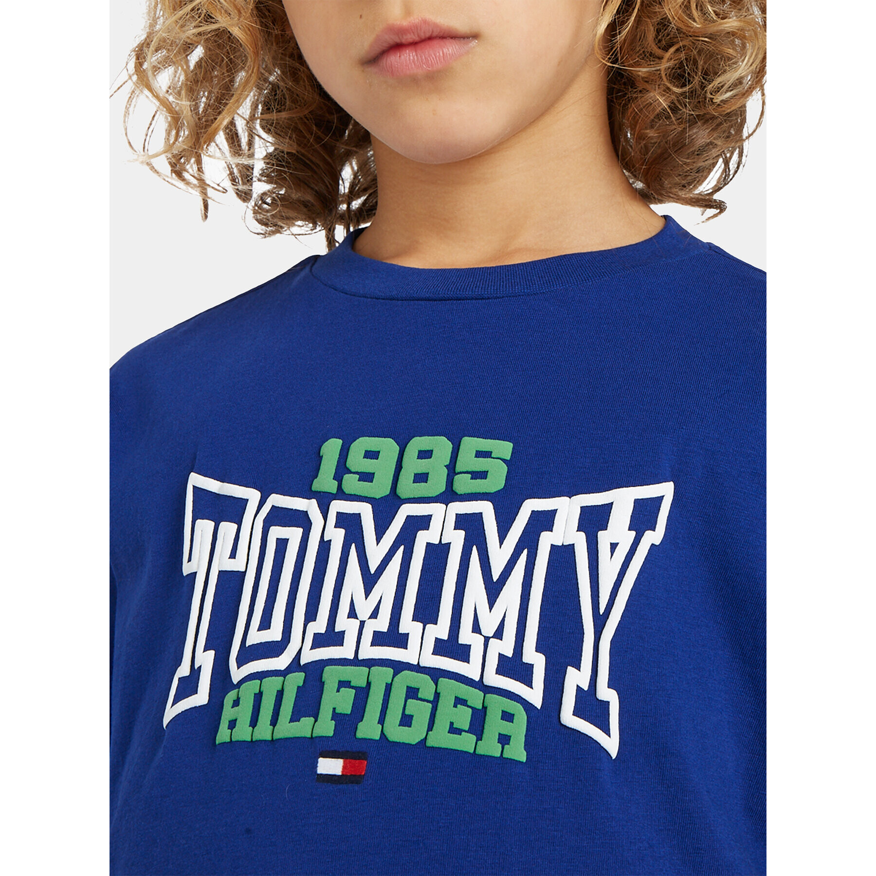 Tommy Hilfiger Тишърт 1985 KB0KB08323 Син Regular Fit - Pepit.bg