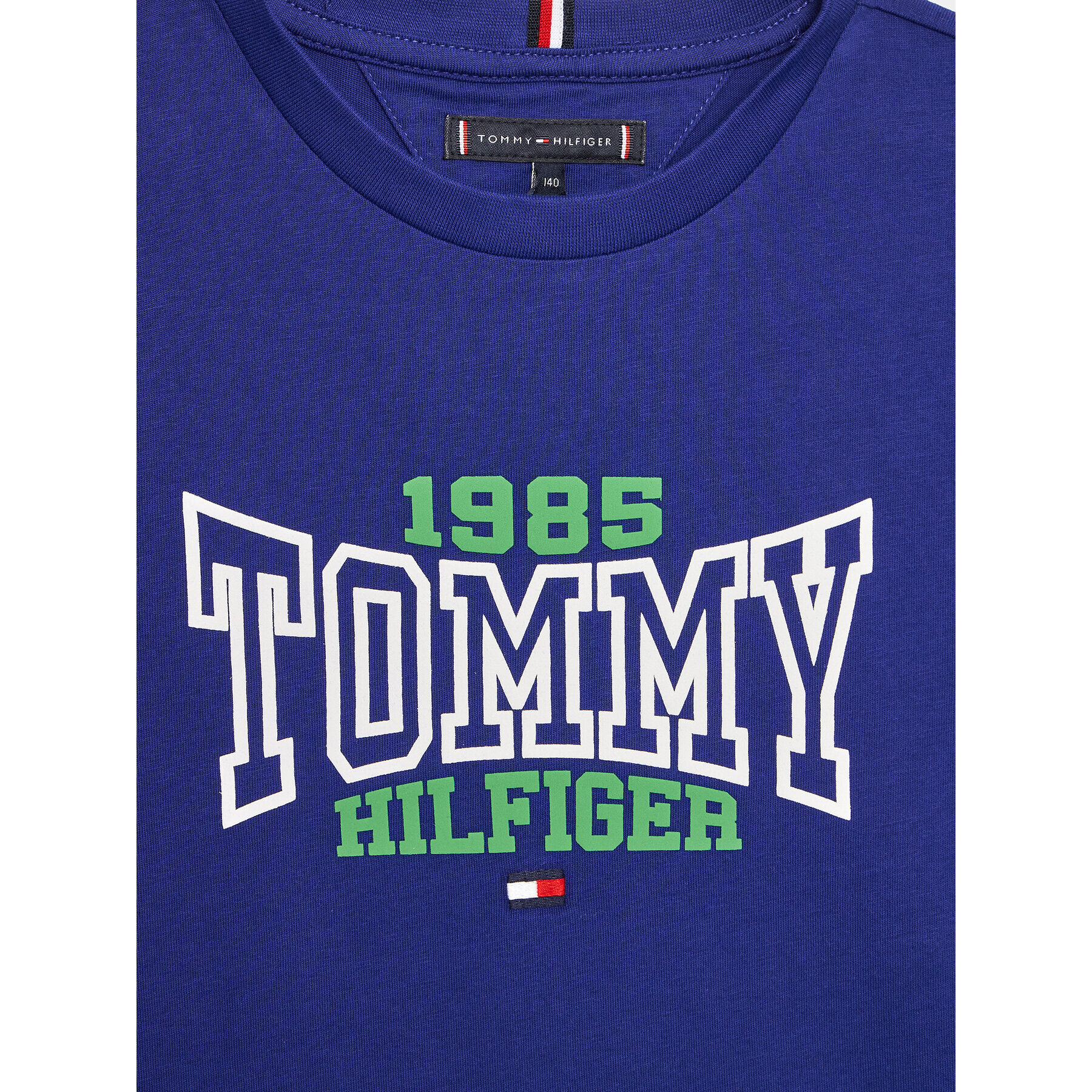 Tommy Hilfiger Тишърт 1985 KB0KB08323 Син Regular Fit - Pepit.bg