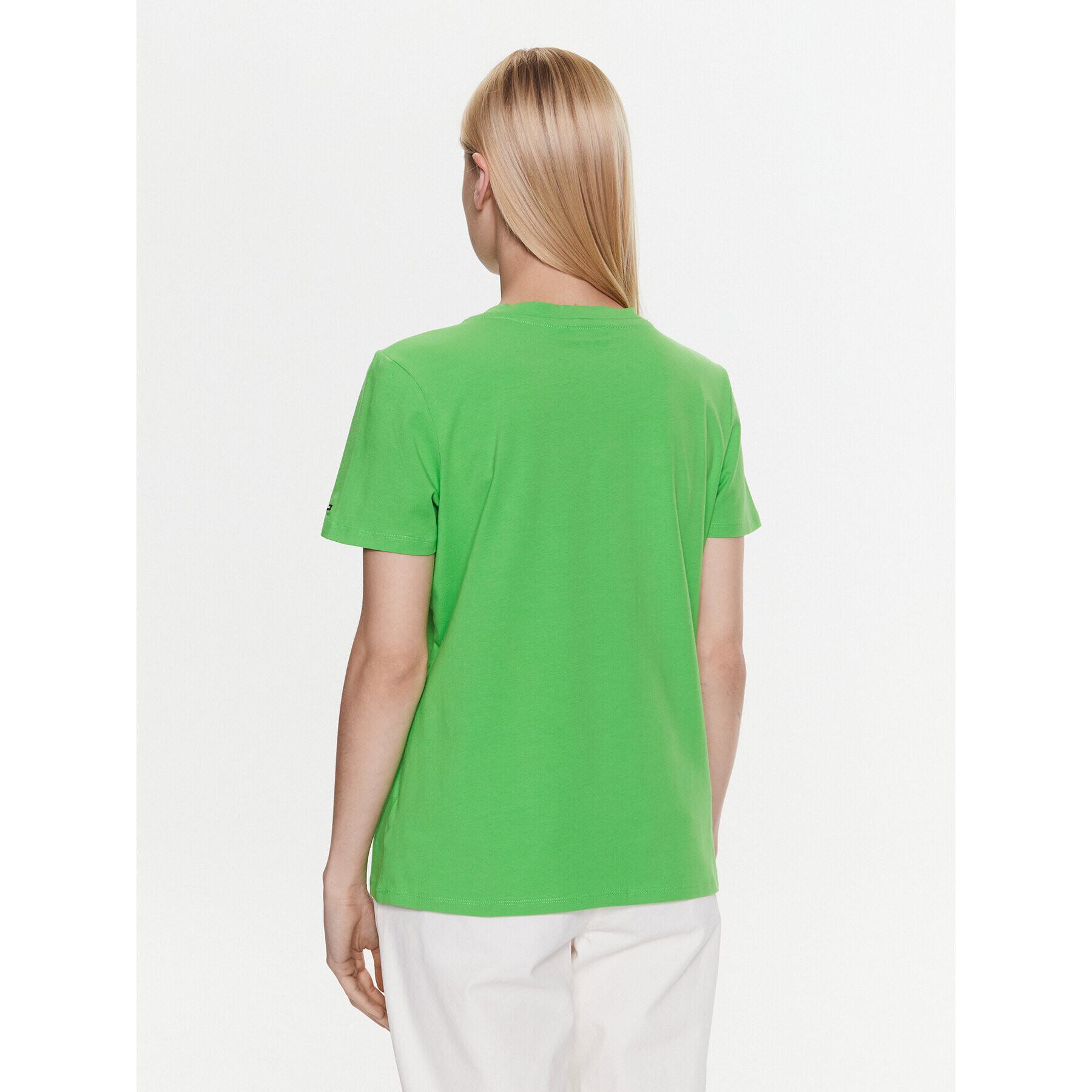 Tommy Hilfiger Тишърт 1985 WW0WW37877 Зелен Regular Fit - Pepit.bg