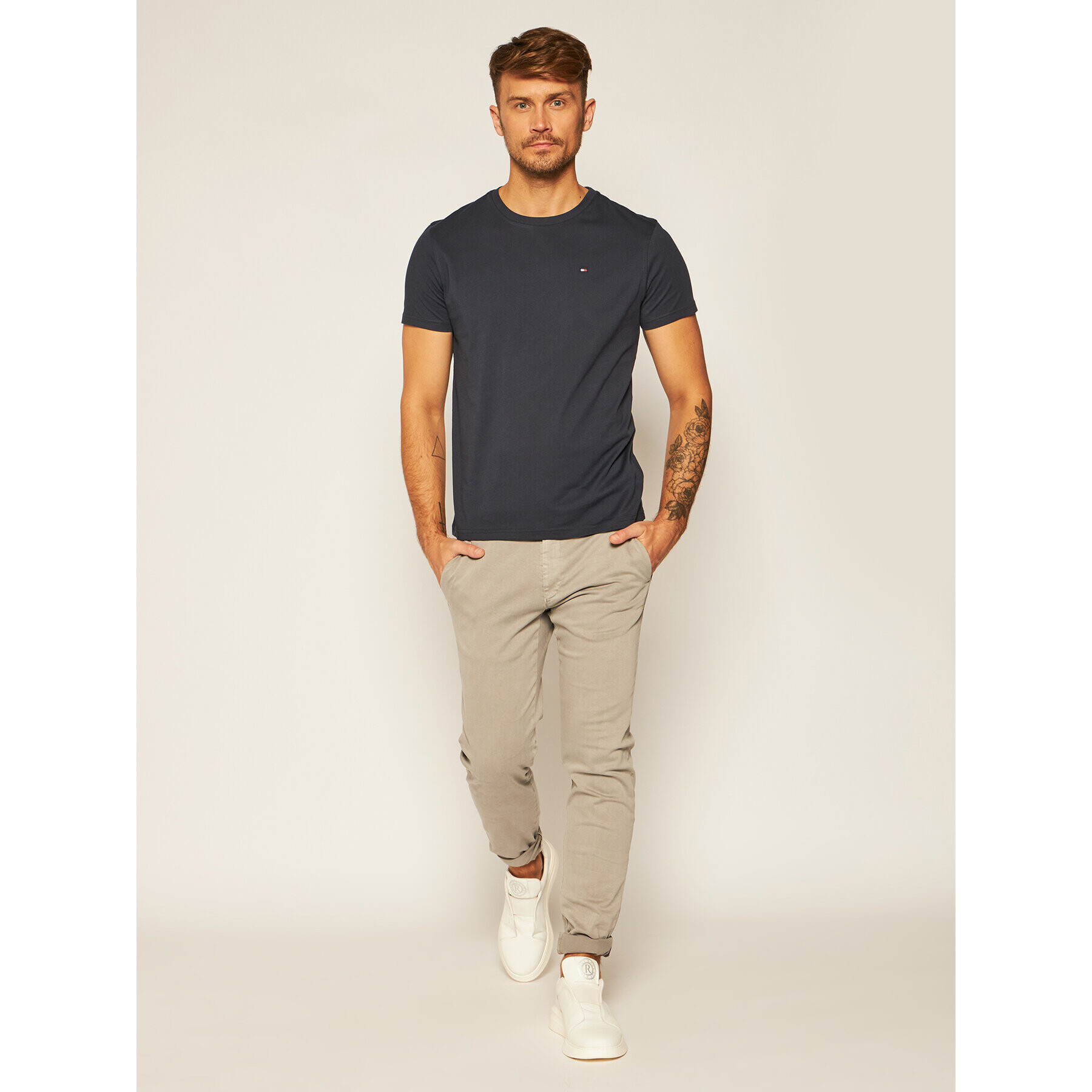 Tommy Hilfiger Тишърт 2S87904671 Тъмносин Regular Fit - Pepit.bg