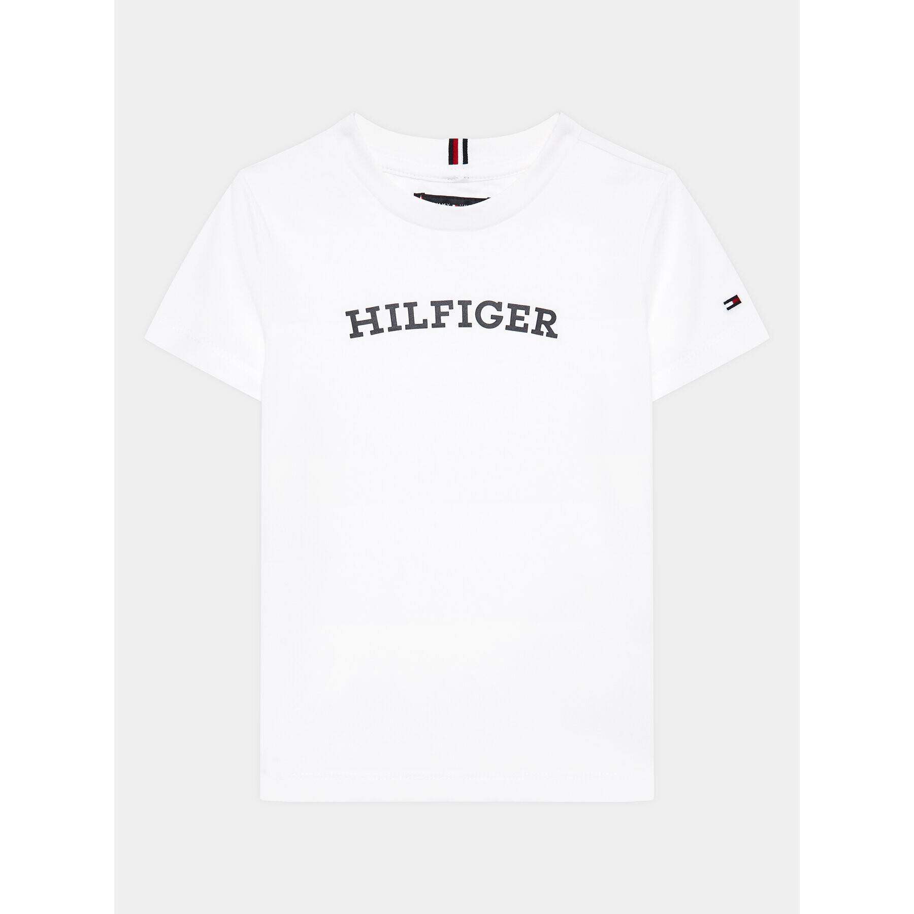 Tommy Hilfiger Тишърт Arched KB0KB08333 D Бял Regular Fit - Pepit.bg
