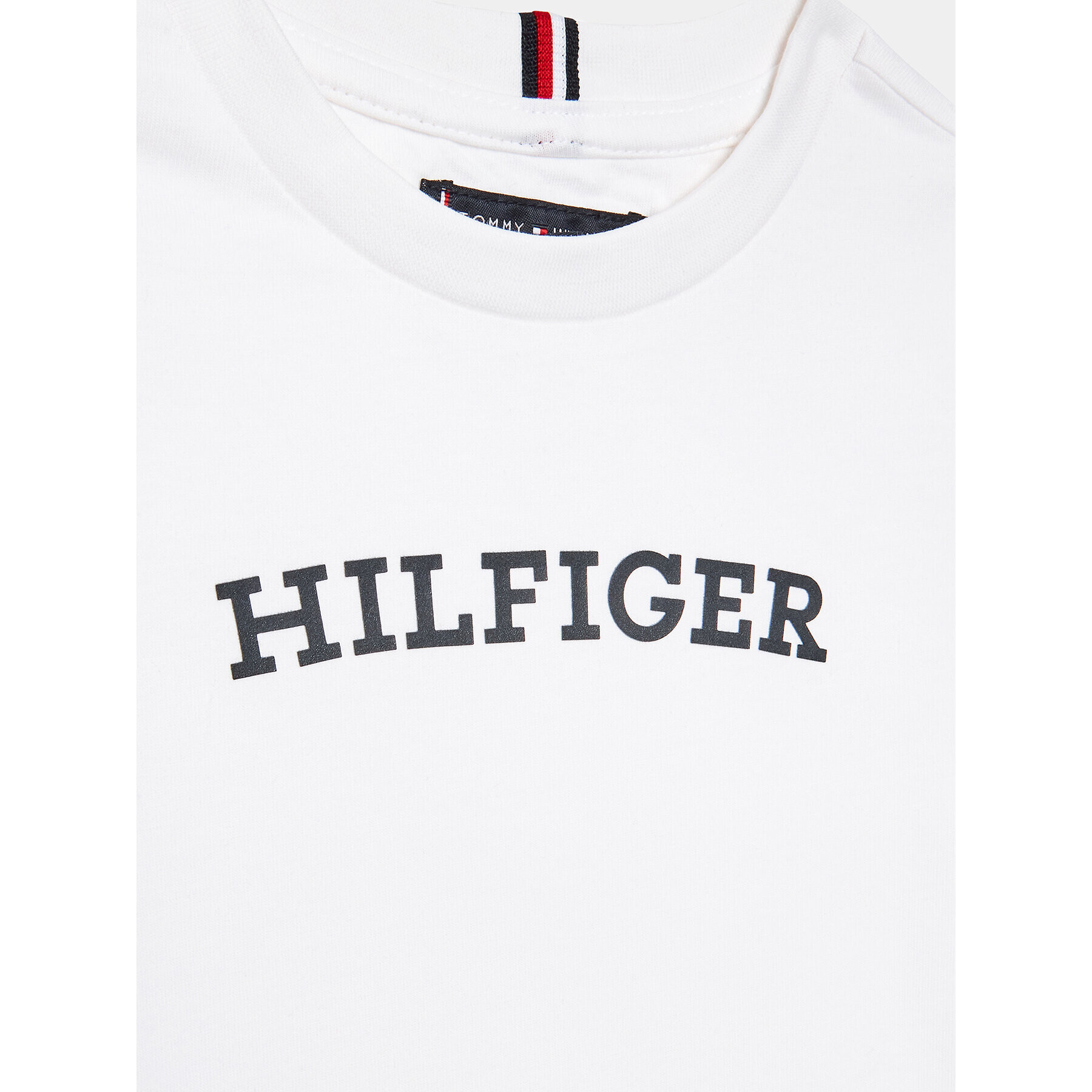 Tommy Hilfiger Тишърт Arched KB0KB08333 D Бял Regular Fit - Pepit.bg