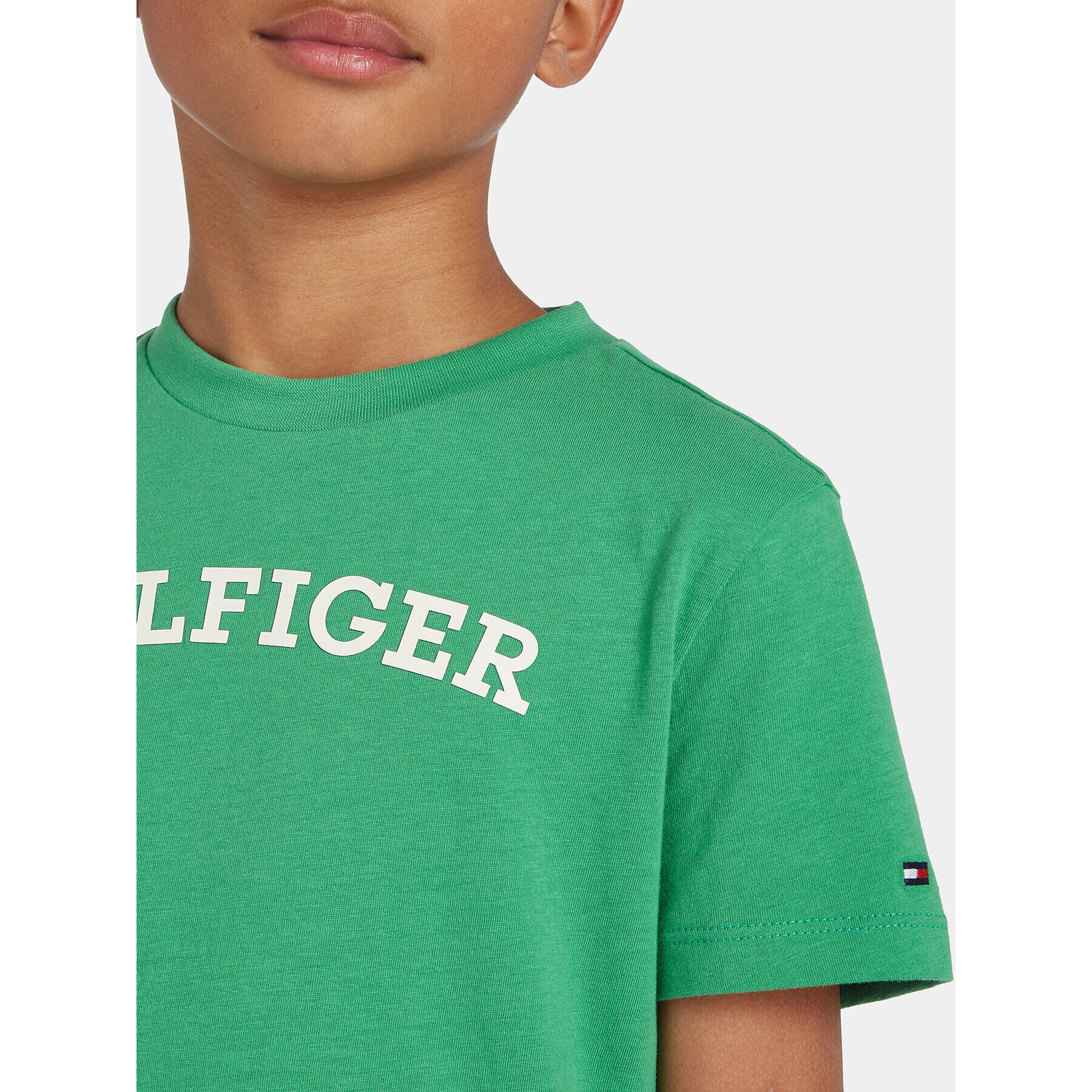 Tommy Hilfiger Тишърт Arched KB0KB08333 D Зелен Regular Fit - Pepit.bg
