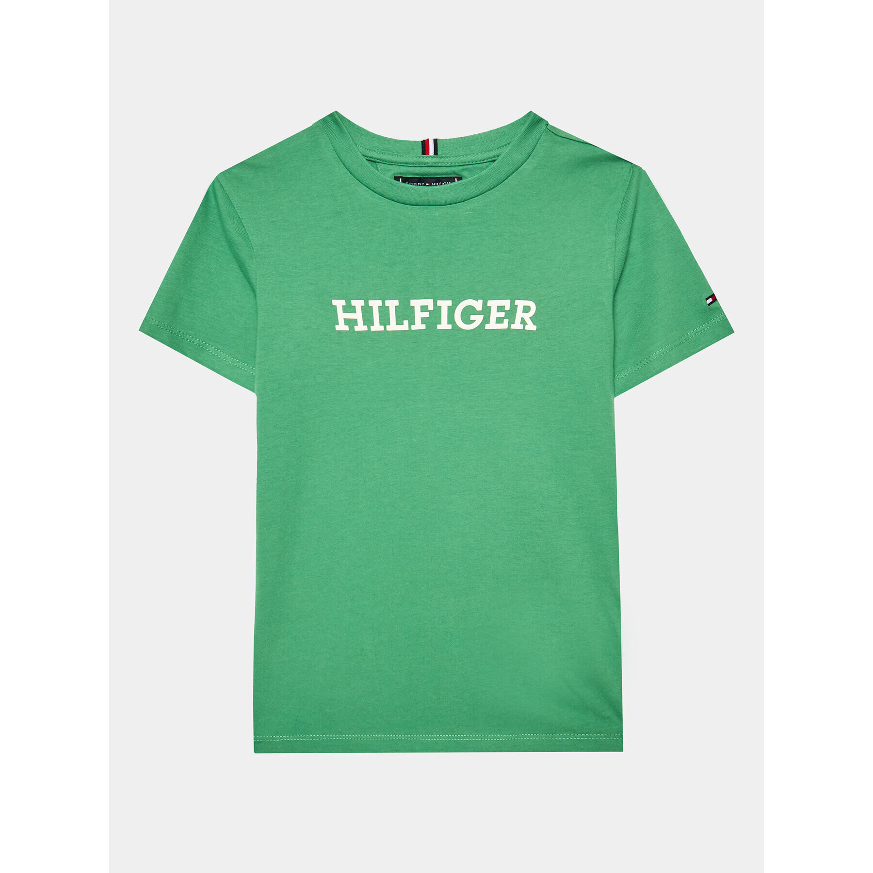Tommy Hilfiger Тишърт Arched KB0KB08333 D Зелен Regular Fit - Pepit.bg