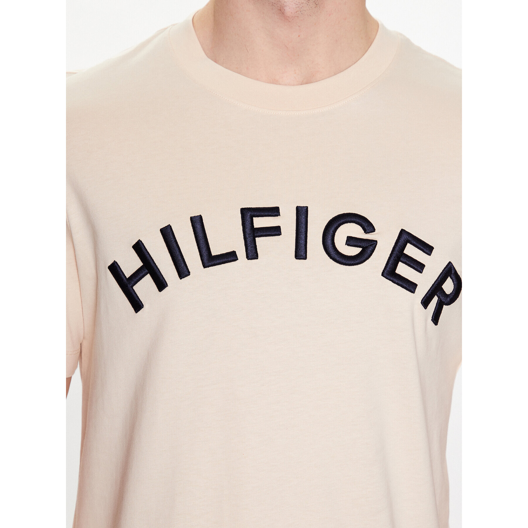 Tommy Hilfiger Тишърт Arched MW0MW30055 Бежов Regular Fit - Pepit.bg