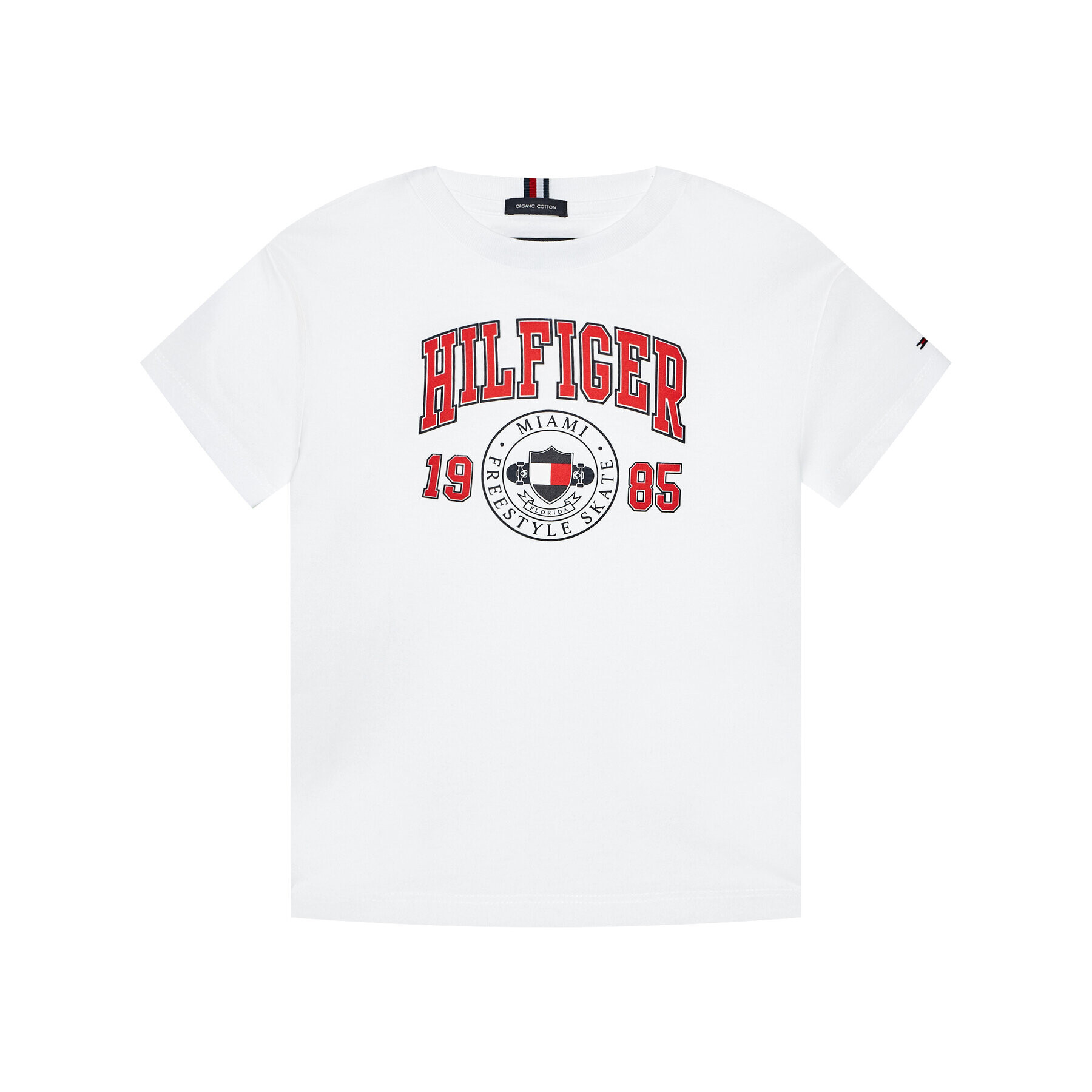 Tommy Hilfiger Тишърт Artwork KB0KB06519 M Бял Regular Fit - Pepit.bg