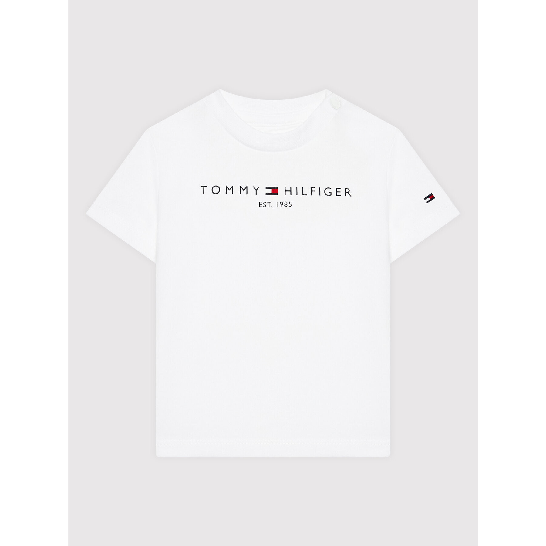 Tommy Hilfiger Тишърт Baby Essential KN0KN01487 Бял Regular Fit - Pepit.bg