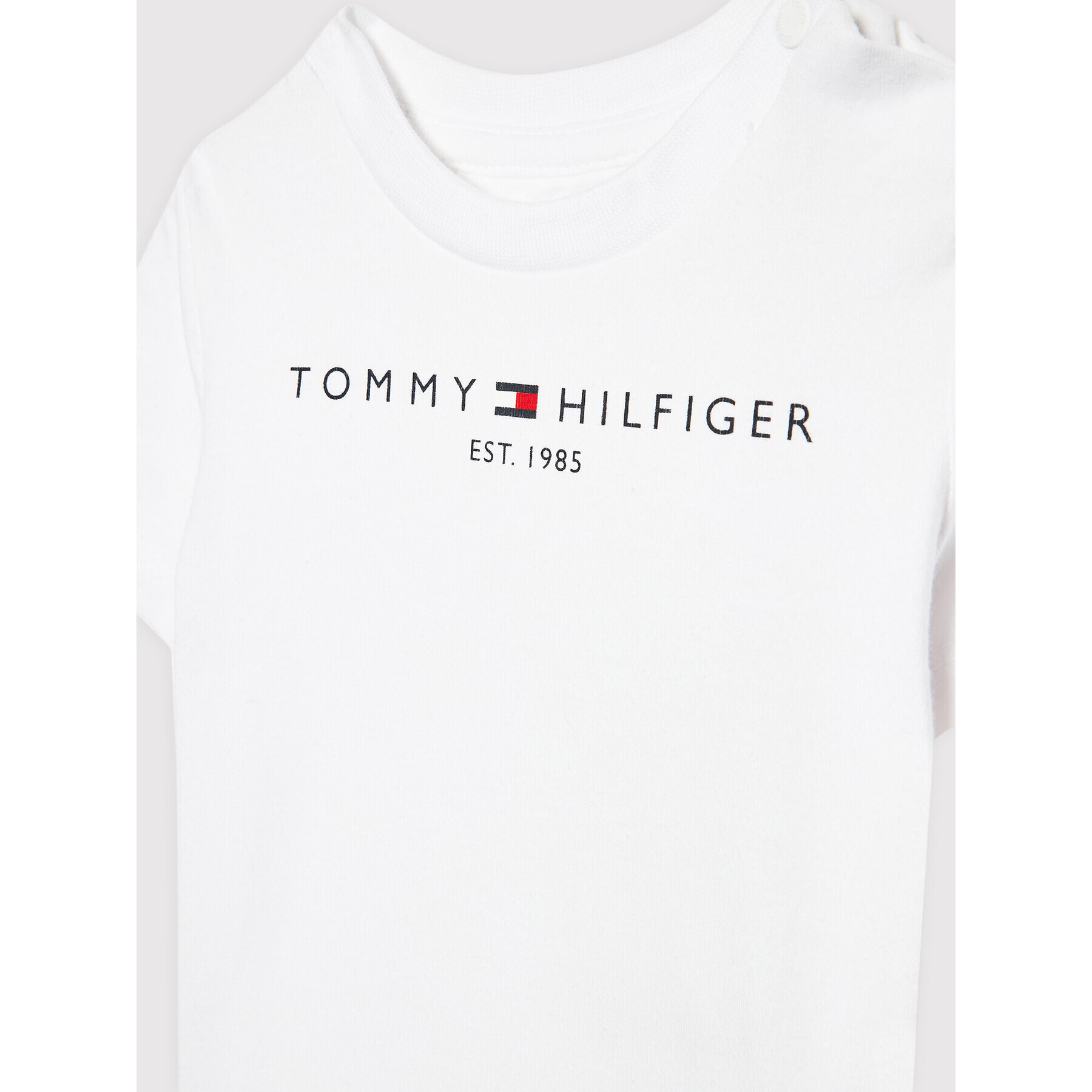 Tommy Hilfiger Тишърт Baby Essential KN0KN01487 Бял Regular Fit - Pepit.bg