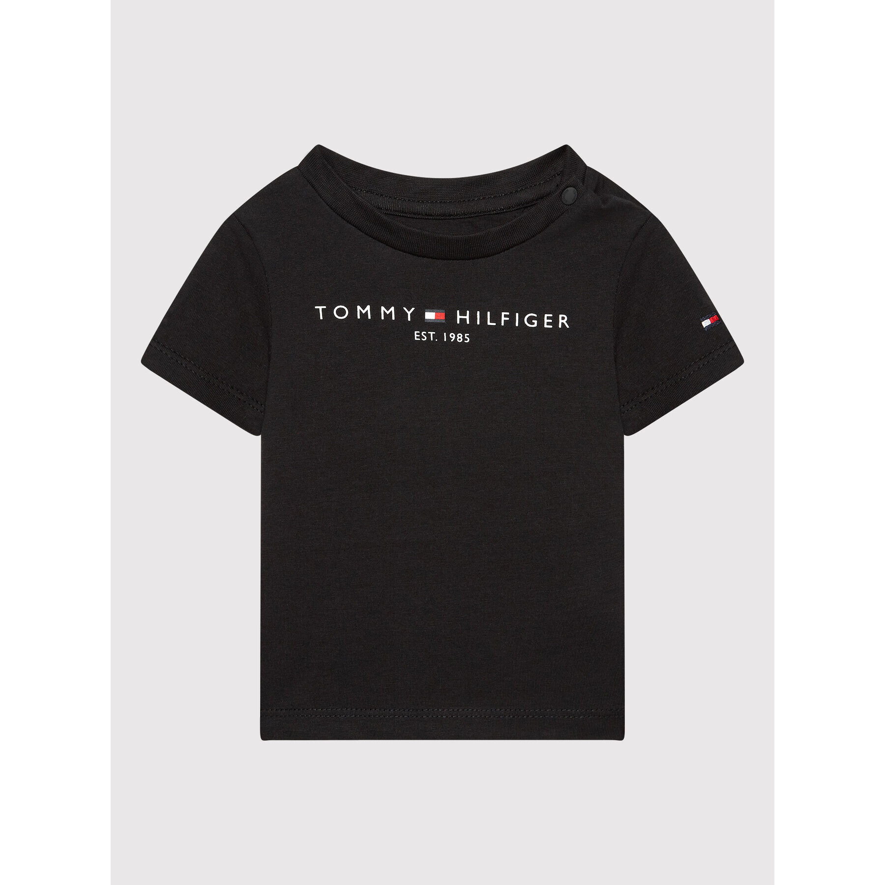 Tommy Hilfiger Тишърт Baby Essential KN0KN01487 Черен Regular Fit - Pepit.bg