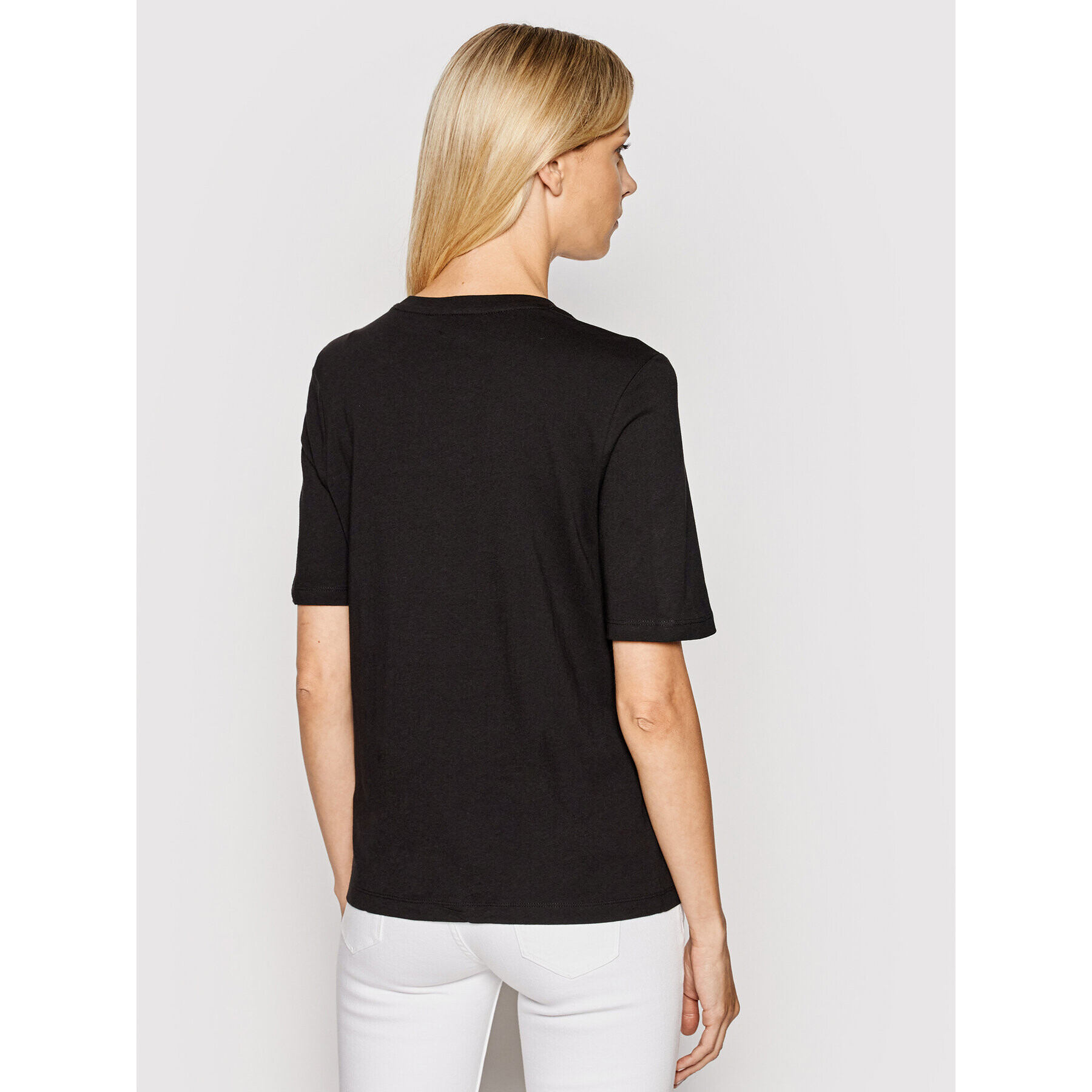 Tommy Hilfiger Тишърт Box C-Nk WW0WW30986 Черен Regular Fit - Pepit.bg