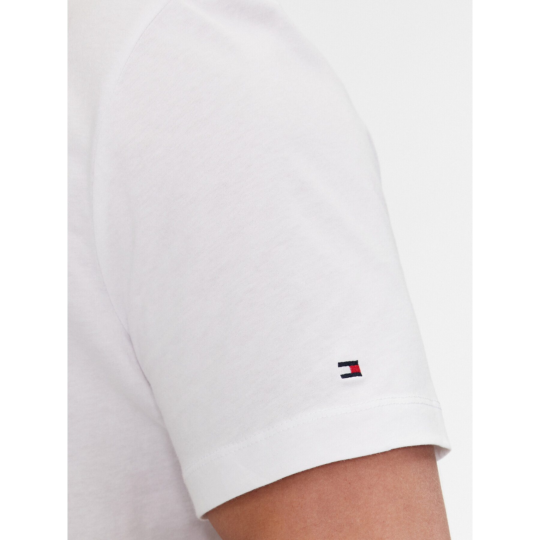 Tommy Hilfiger Тишърт Box Flag Logo Tee MW0MW33690 Бял Regular Fit - Pepit.bg