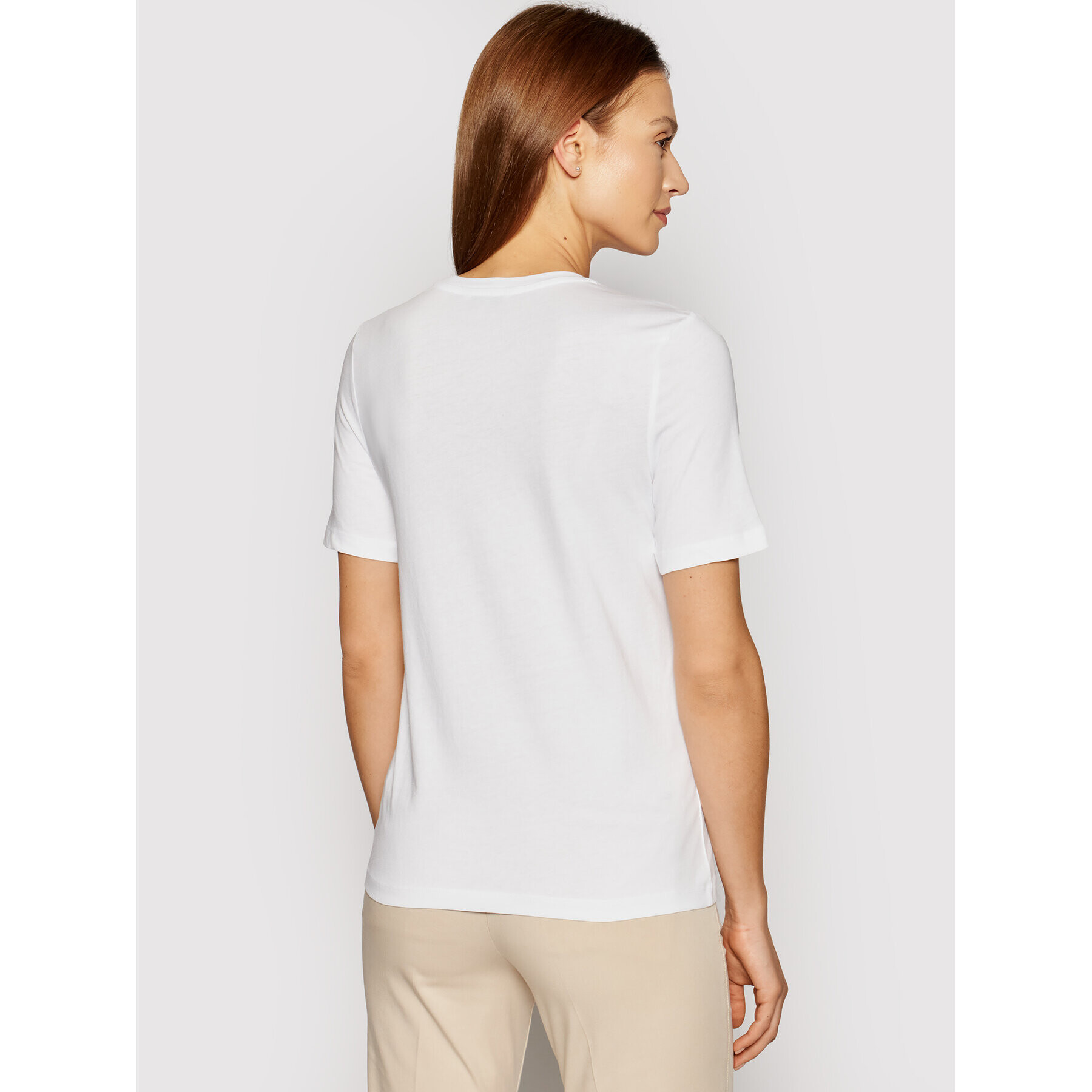 Tommy Hilfiger Тишърт Circle C-Nk WW0WW29584 Бял Regular Fit - Pepit.bg