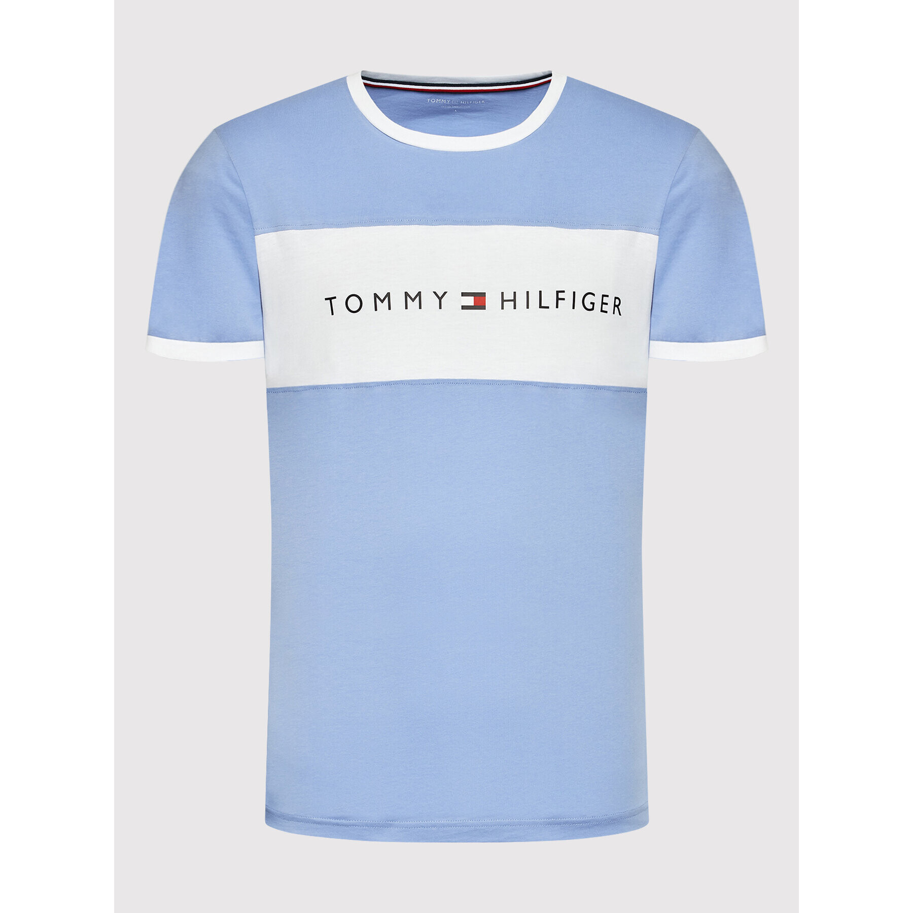 Tommy Hilfiger Тишърт Cn Ss Tee Logo Flag UM0UM01170 Син Regular Fit - Pepit.bg