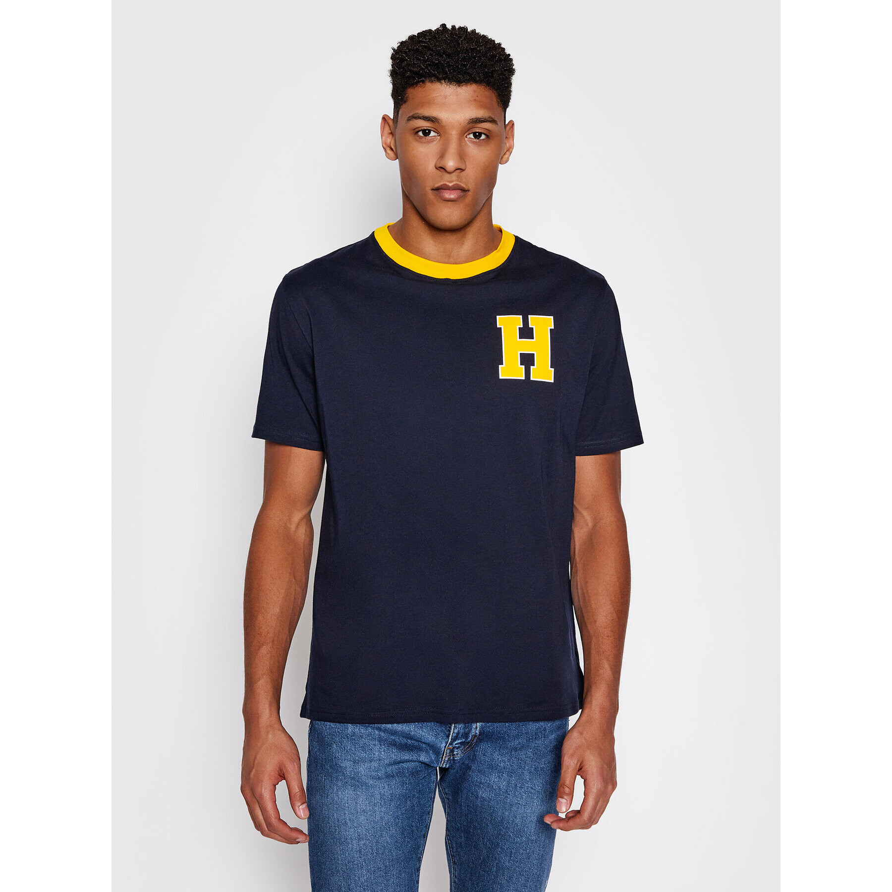 Tommy Hilfiger Тишърт Cn Ss Tee UM0UM02129 Тъмносин Regular Fit - Pepit.bg