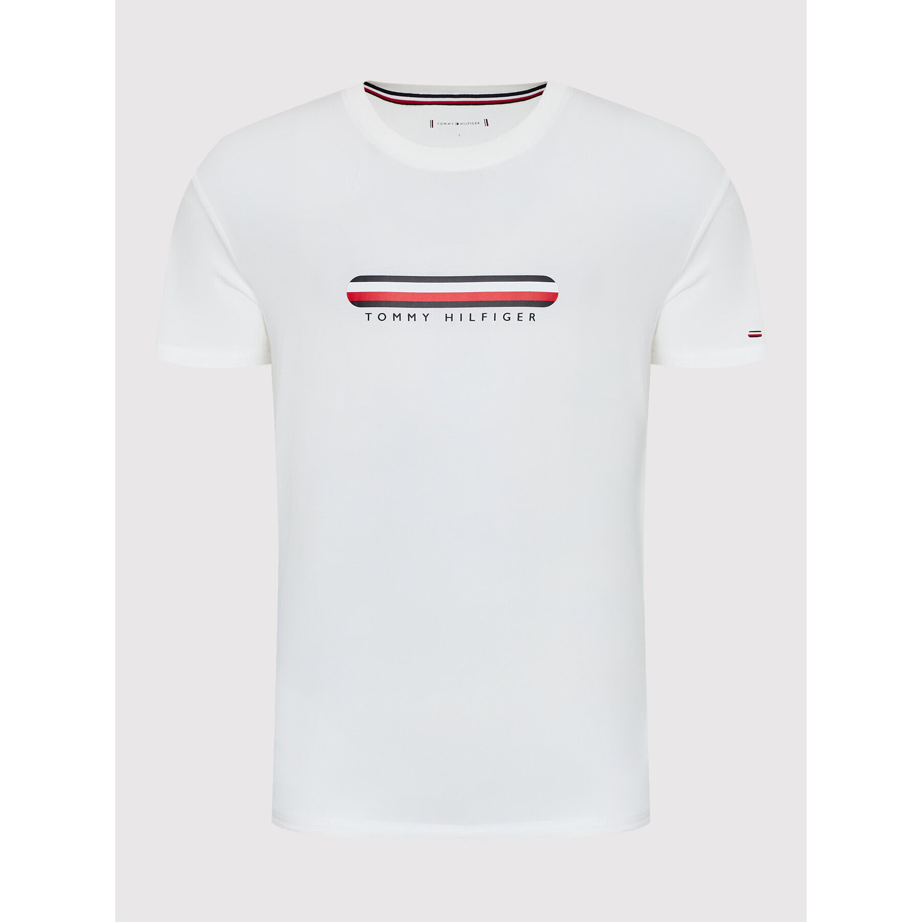 Tommy Hilfiger Тишърт Cn Ss UM0UM02348 Бял Regular Fit - Pepit.bg