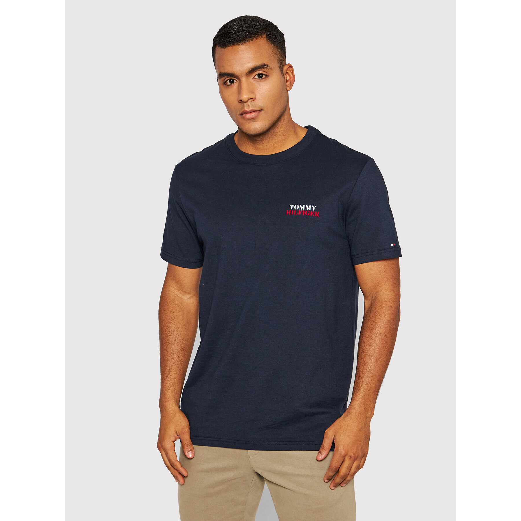 Tommy Hilfiger Тишърт Cn Ss UM0UM02350 Тъмносин Regular Fit - Pepit.bg