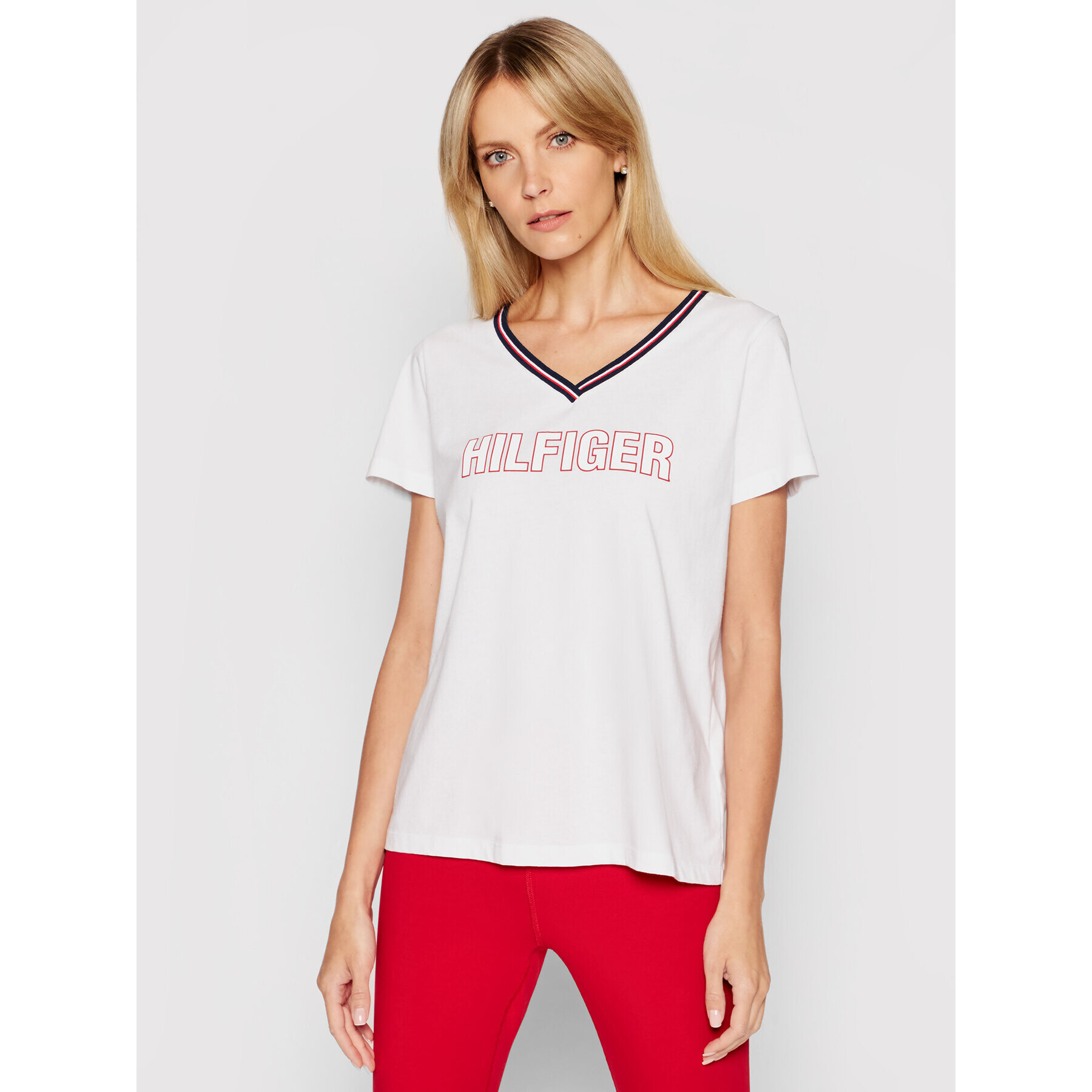 Tommy Hilfiger Тишърт Cn Tee UW0UW02983 Бял Regular Fit - Pepit.bg