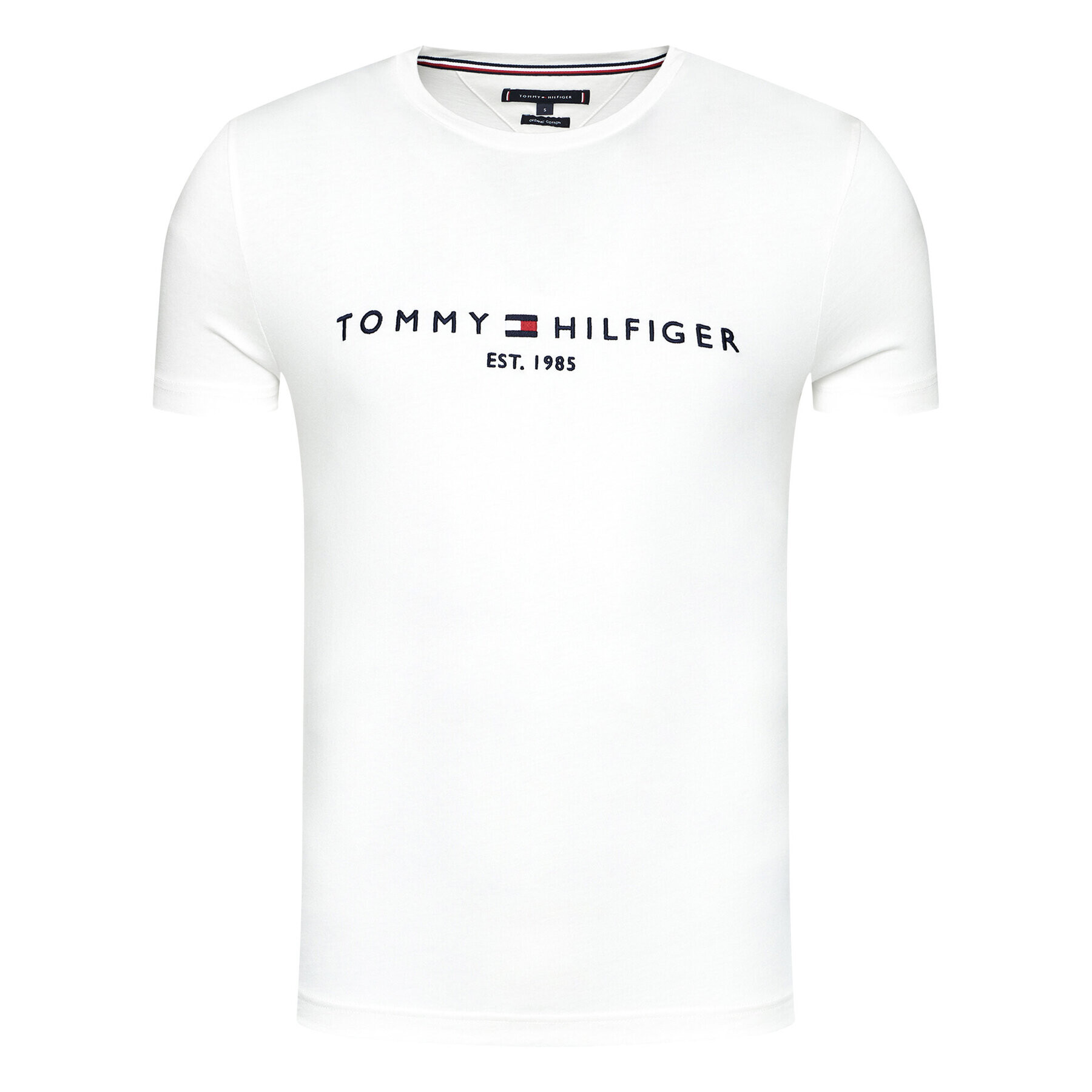 Tommy Hilfiger Тишърт Core Logo Tee MW0MW11465 Бял Regular Fit - Pepit.bg