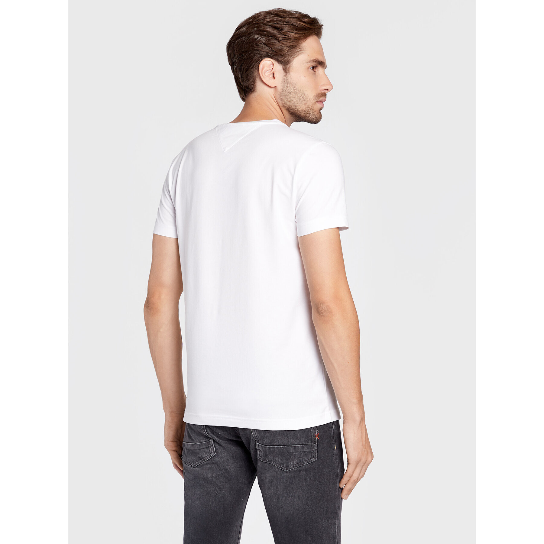 Tommy Hilfiger Тишърт Core Stretch MW0MW27540 Бял Slim Fit - Pepit.bg