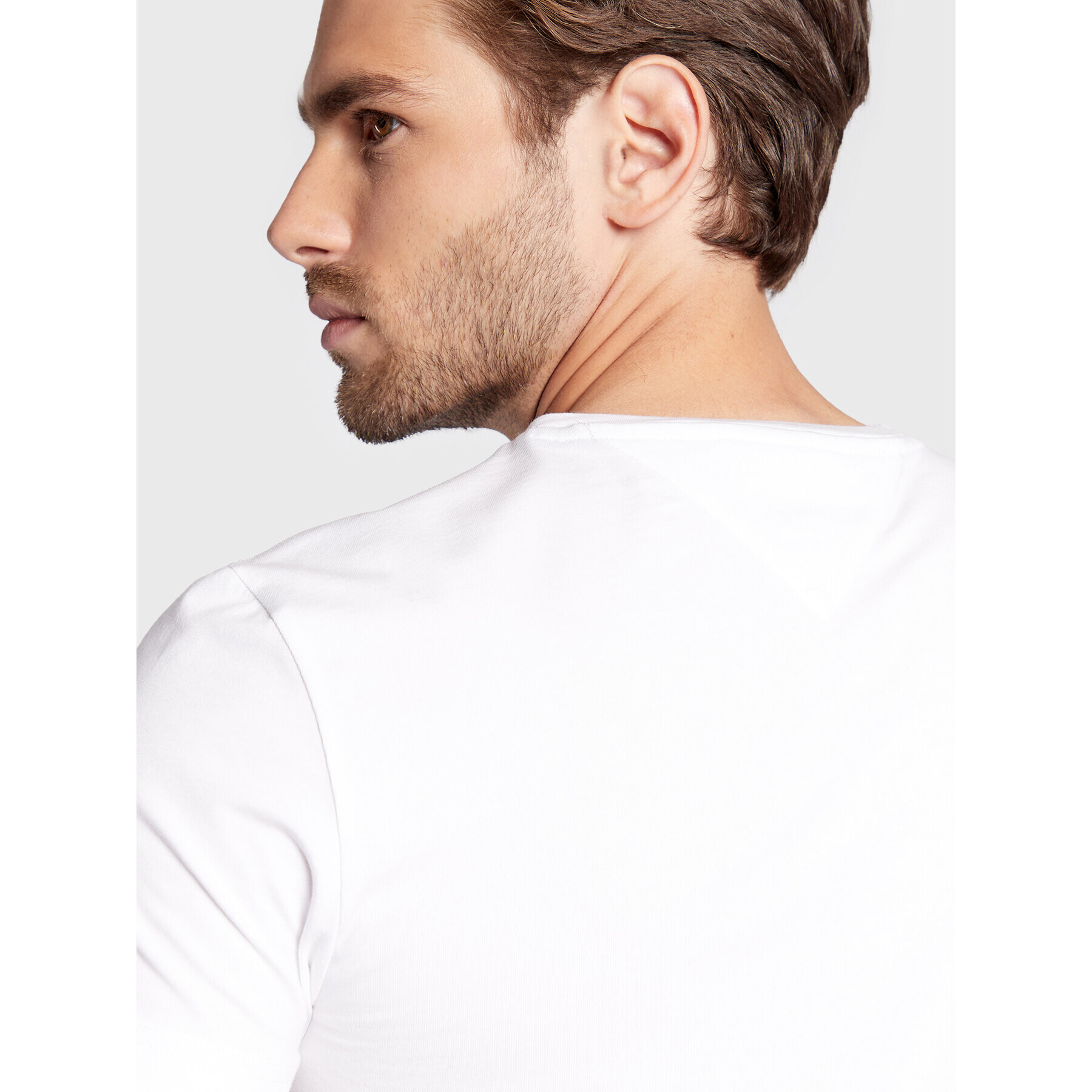 Tommy Hilfiger Тишърт Core Stretch MW0MW27540 Бял Slim Fit - Pepit.bg