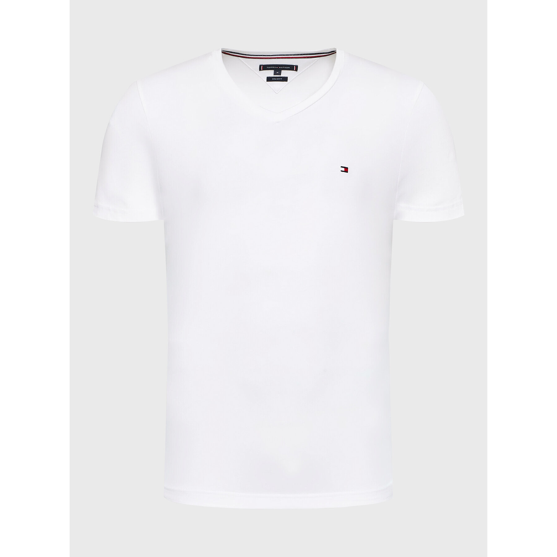 Tommy Hilfiger Тишърт Core Stretch MW0MW27540 Бял Slim Fit - Pepit.bg
