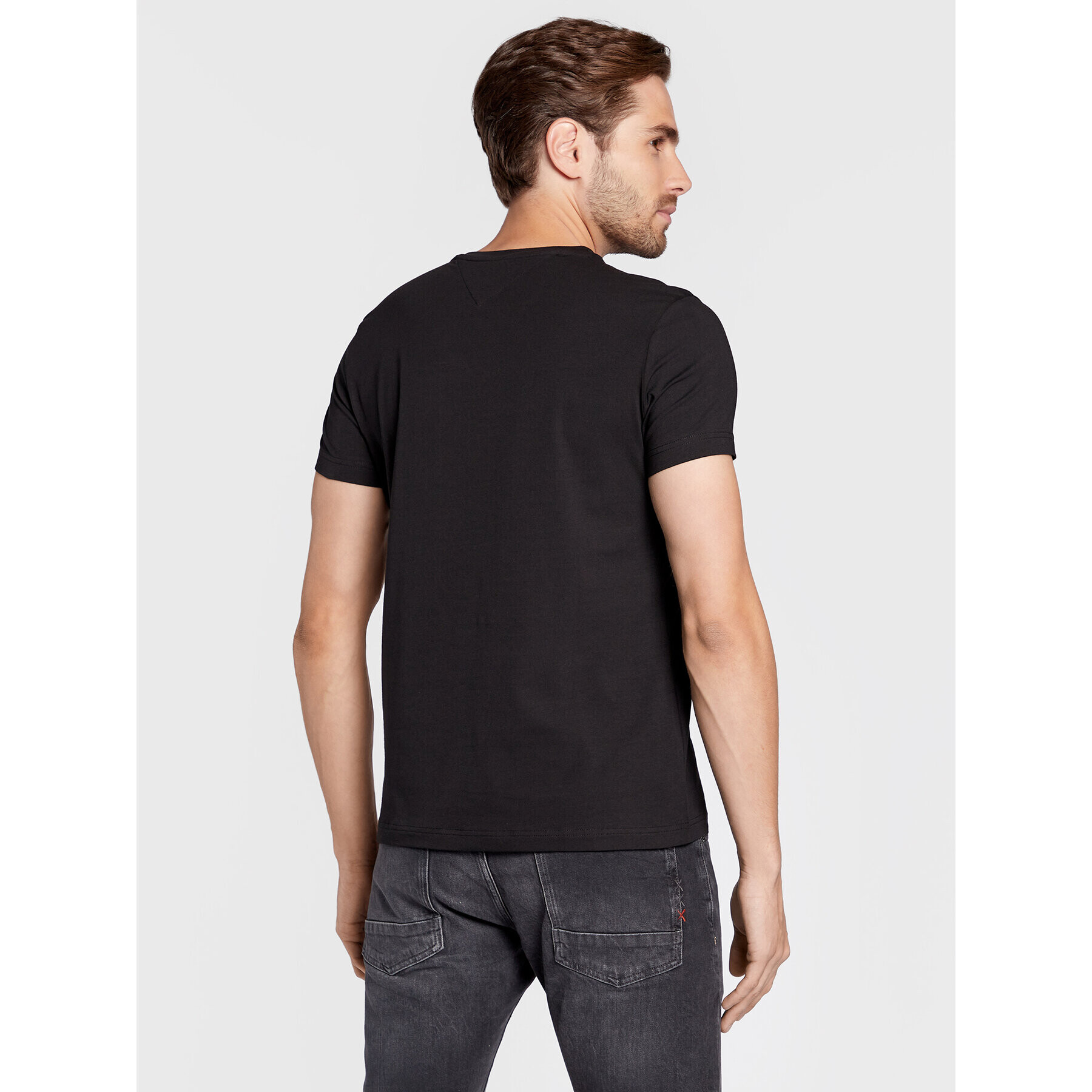 Tommy Hilfiger Тишърт Core Stretch MW0MW27540 Черен Slim Fit - Pepit.bg