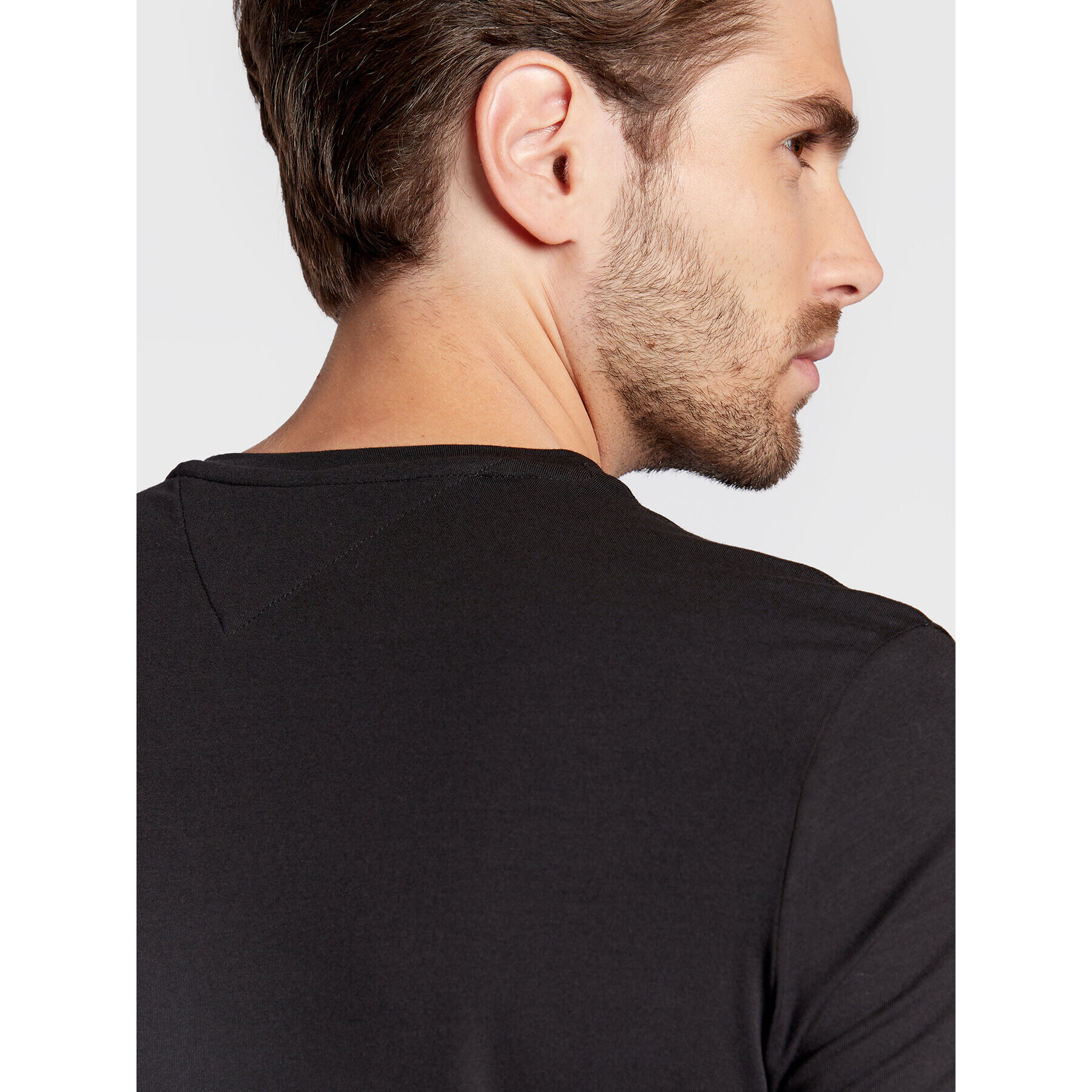 Tommy Hilfiger Тишърт Core Stretch MW0MW27540 Черен Slim Fit - Pepit.bg