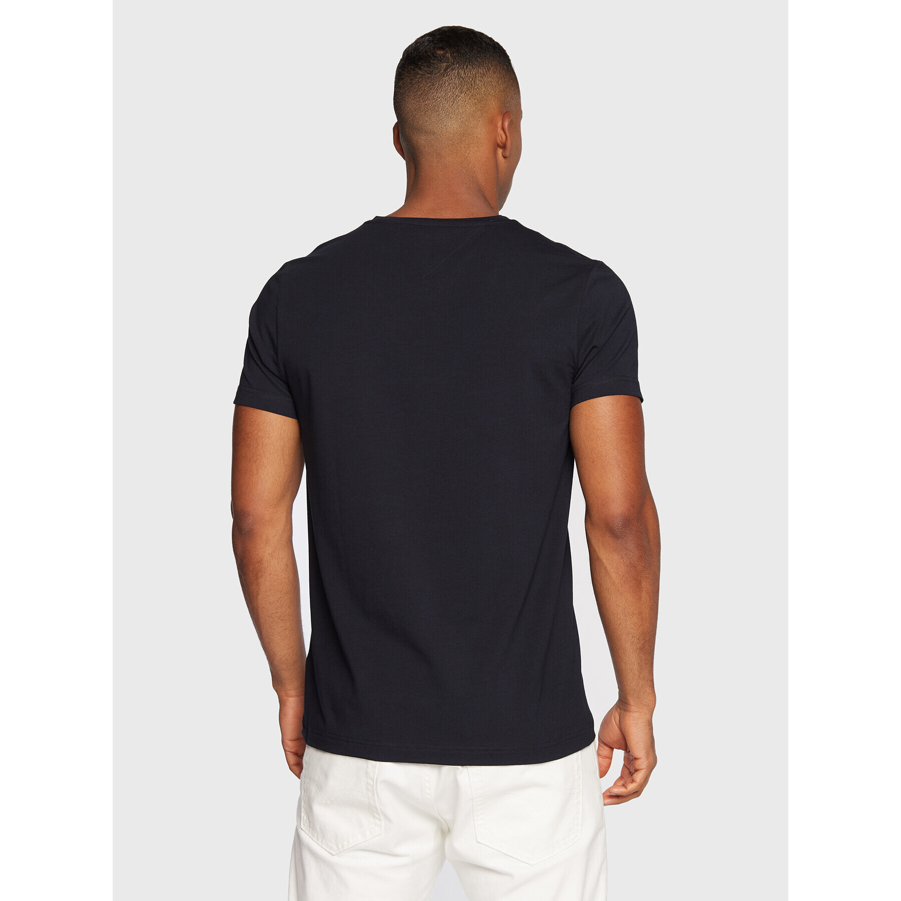 Tommy Hilfiger Тишърт Core Stretch MW0MW27540 Тъмносин Slim Fit - Pepit.bg