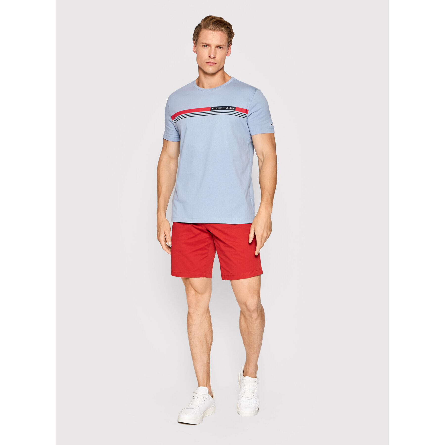 Tommy Hilfiger Тишърт Corp Chest Front Logo MW0MW24558 Син Regular Fit - Pepit.bg