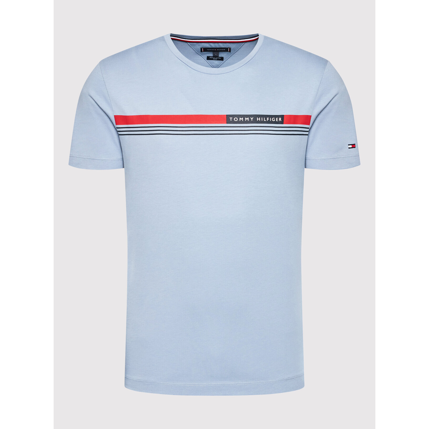 Tommy Hilfiger Тишърт Corp Chest Front Logo MW0MW24558 Син Regular Fit - Pepit.bg