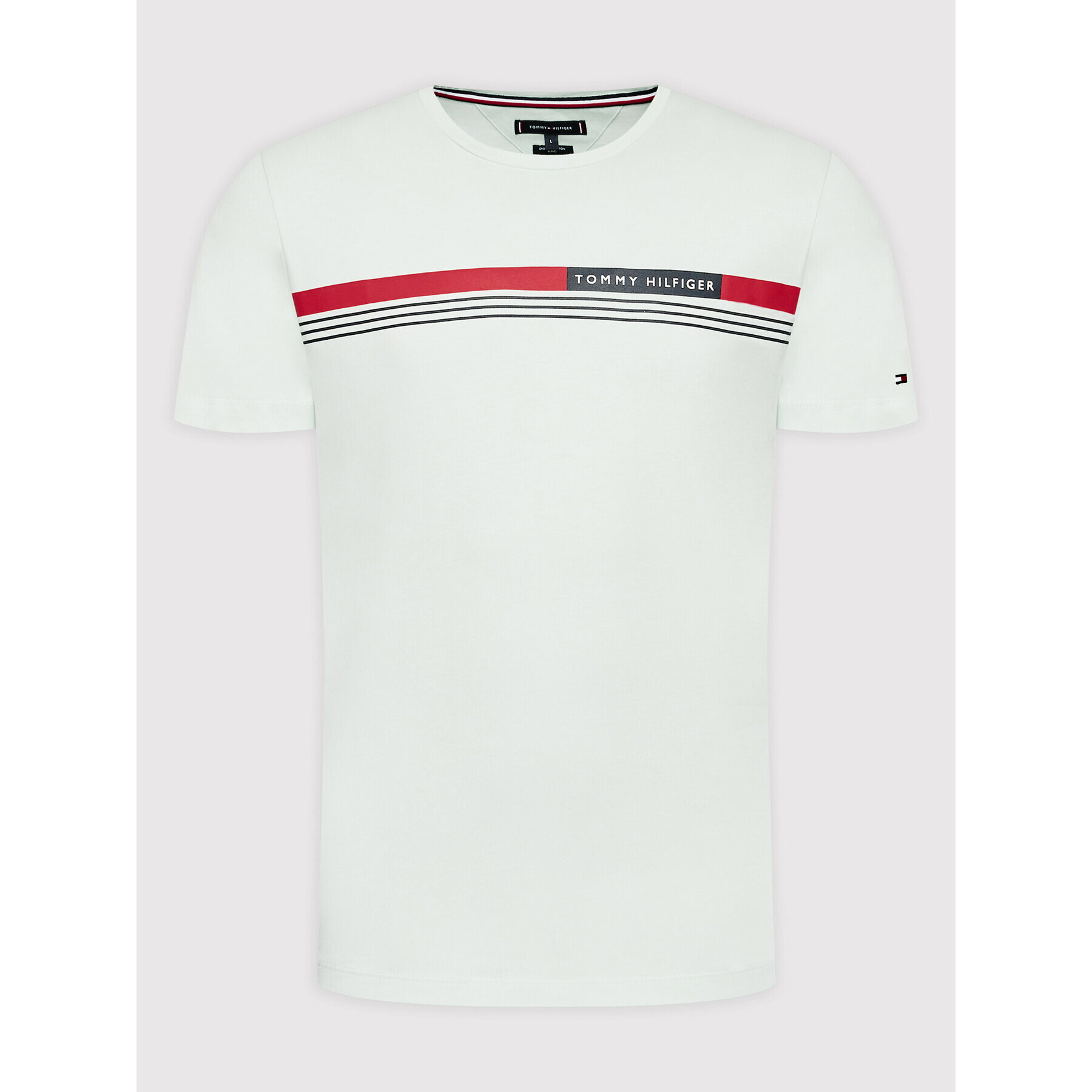 Tommy Hilfiger Тишърт Corp Chest Front Logo MW0MW24558 Зелен Regular Fit - Pepit.bg